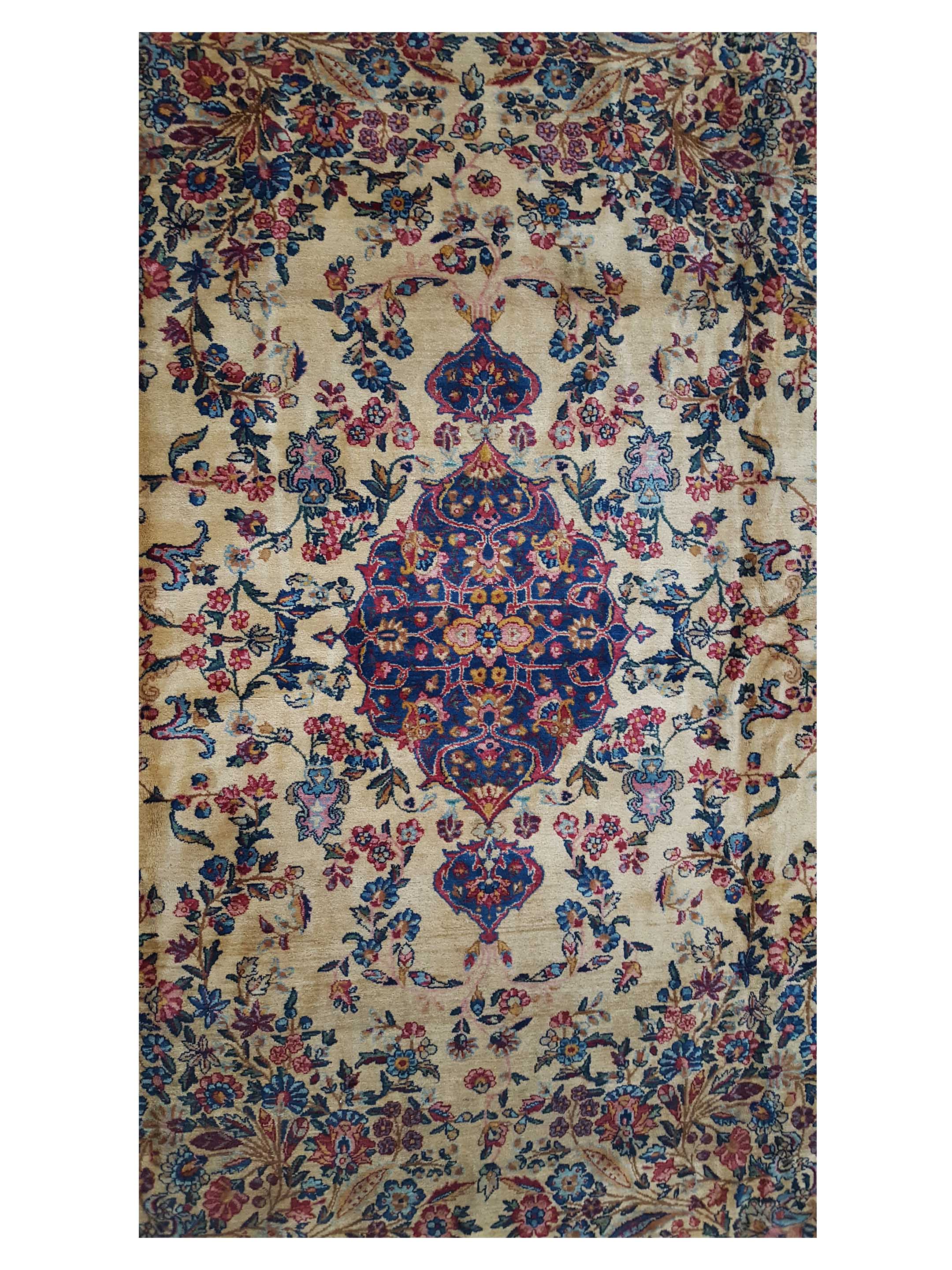Antique Lavar Kerman Camel 9x12 - Image 5 of 7