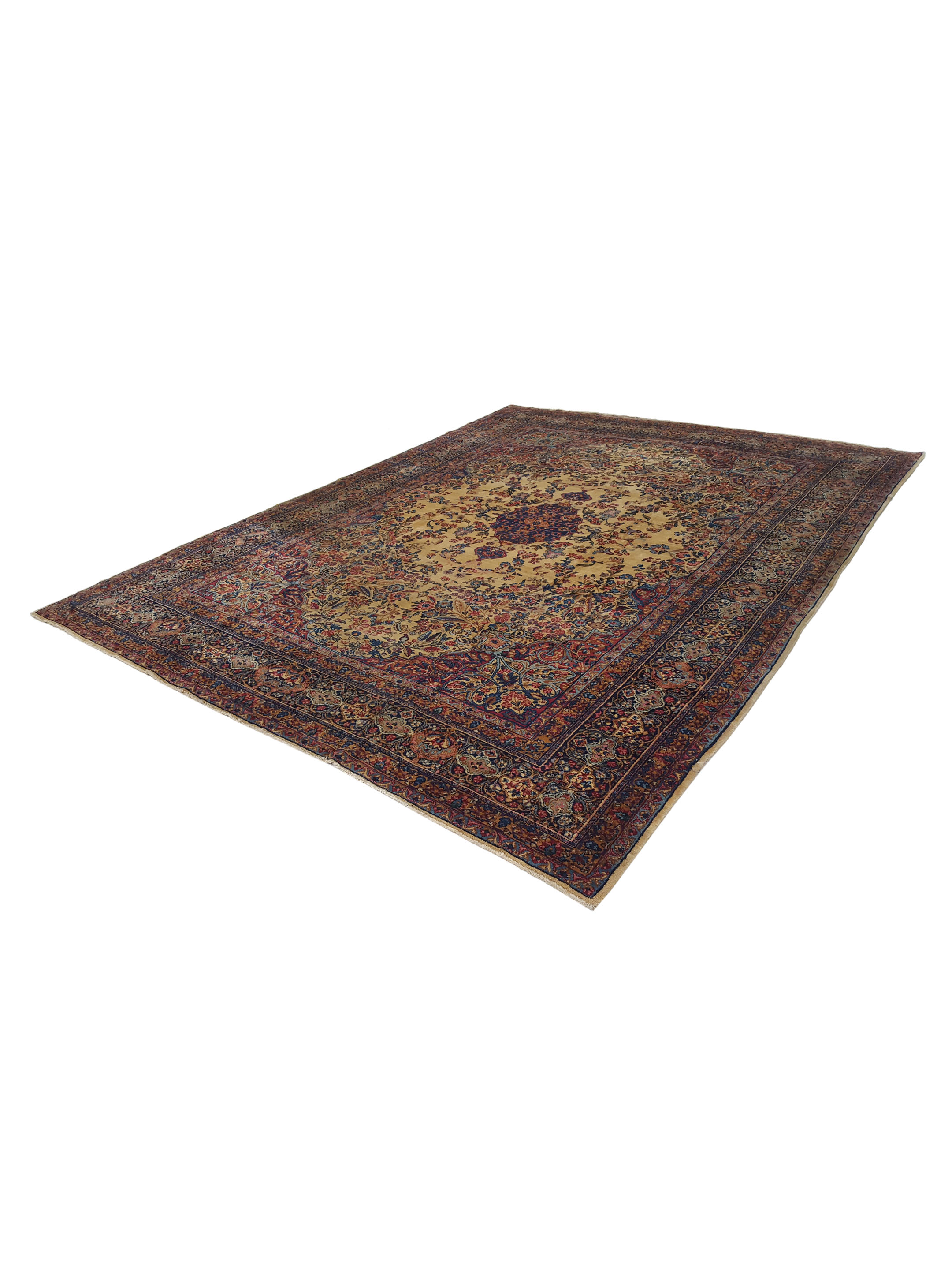 Antique Lavar Kerman Camel 9x12 - Image 6 of 7