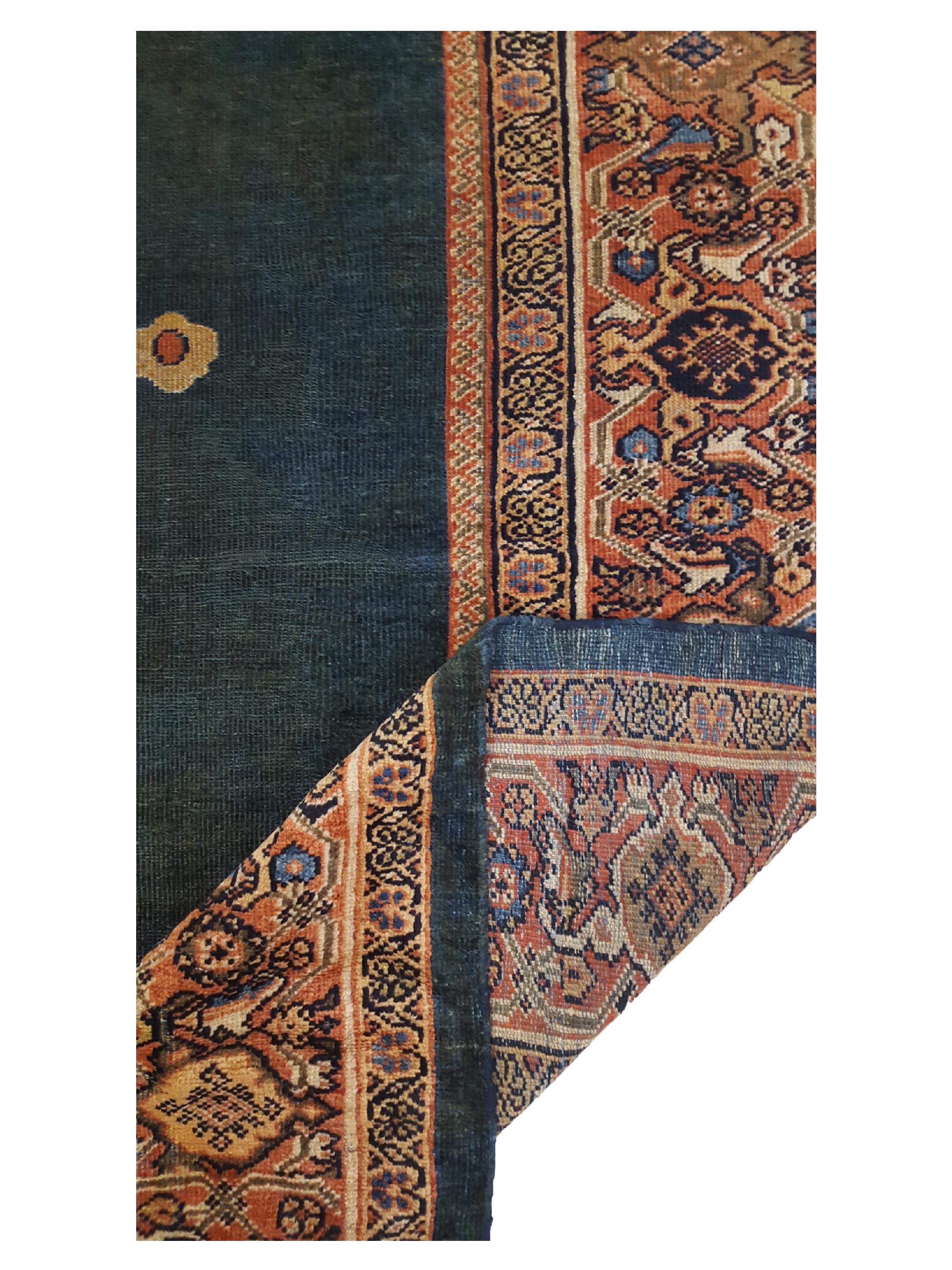 Antique Ziegler Indigo 9x10 - Image 3 of 6