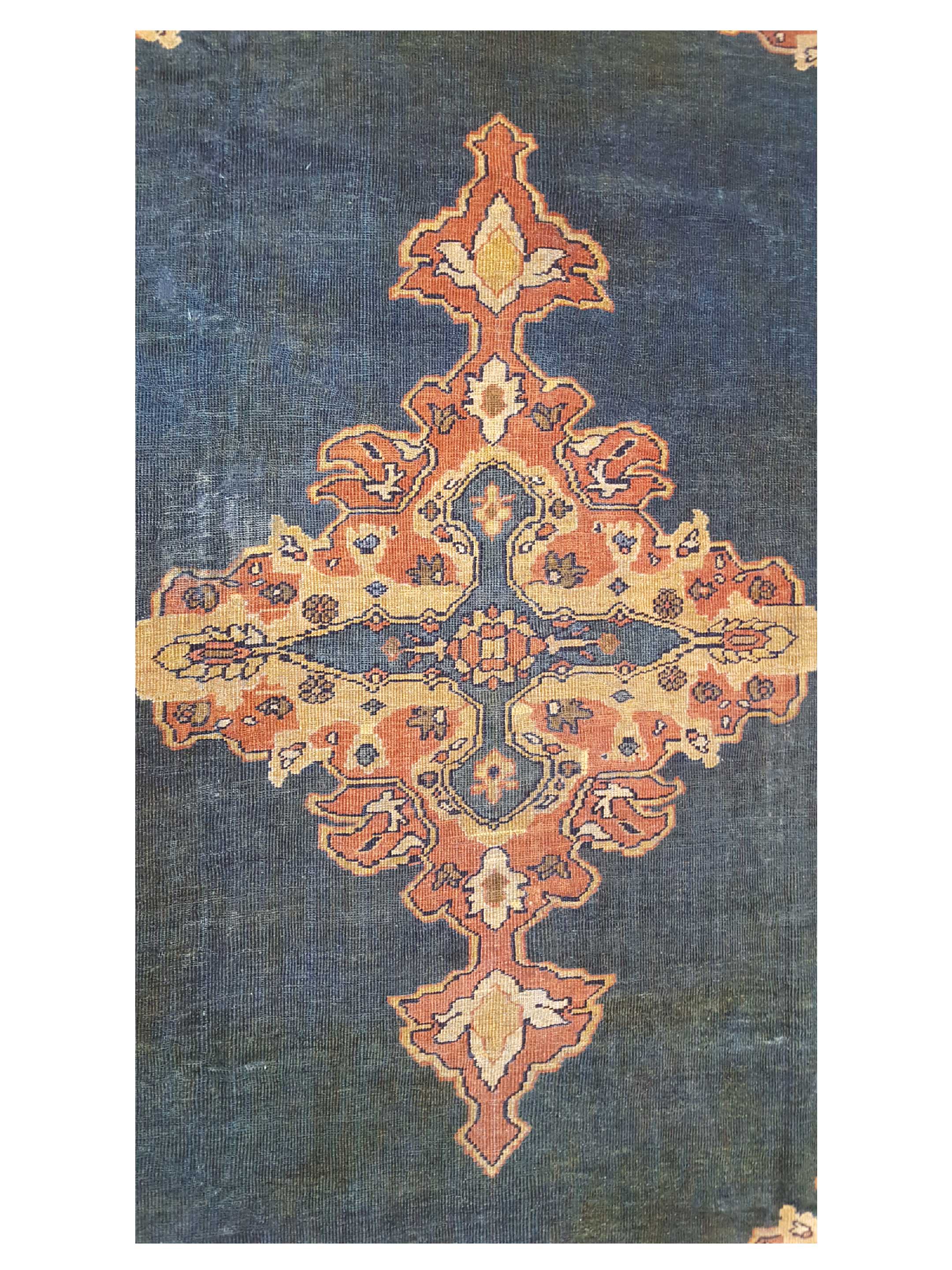 Antique Ziegler Indigo 9x10 - Image 5 of 6