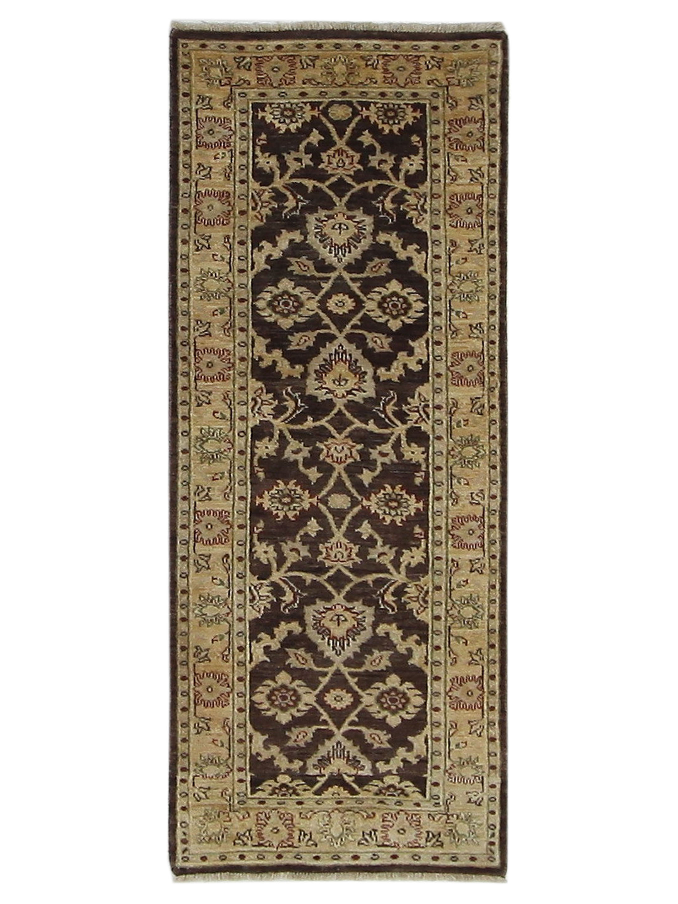Ziegler Hand Knotted Brown 2.6x7