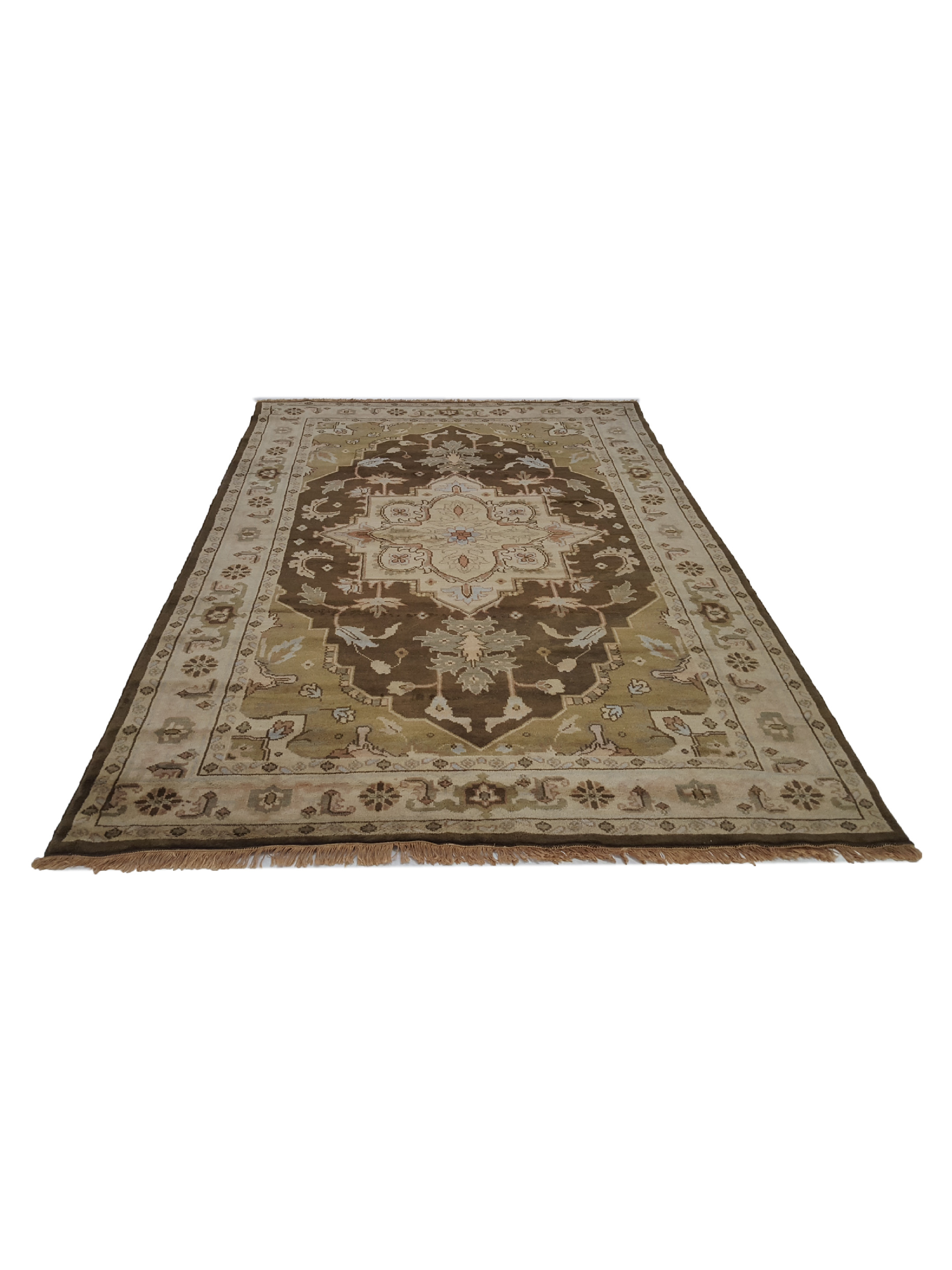 Tribal Hand Knotted Dk.Brown 6x9 - Image 2 of 6