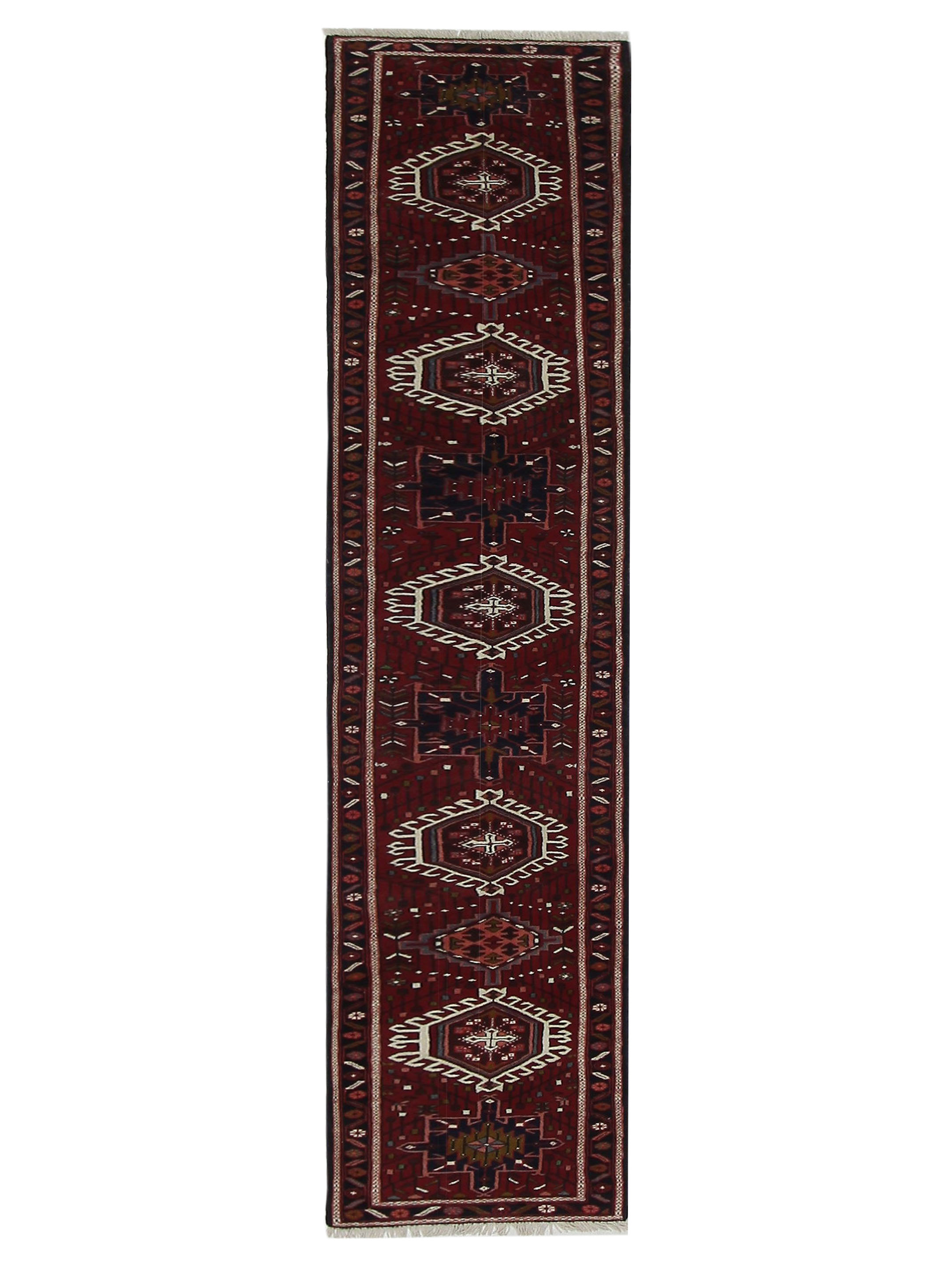 Heriz Hand Knotted Burgundy 2x13