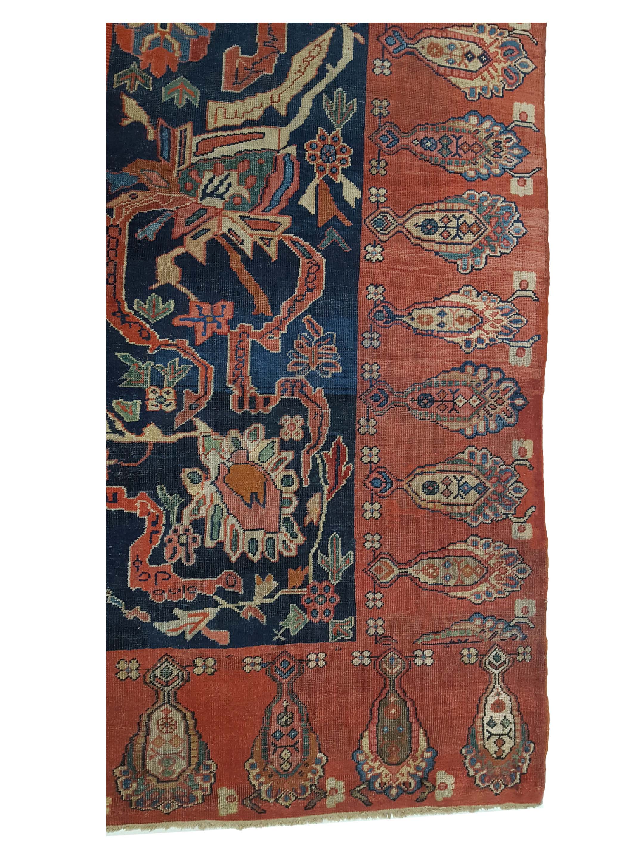 Antique Farahan Rust 10x14 - Image 4 of 7