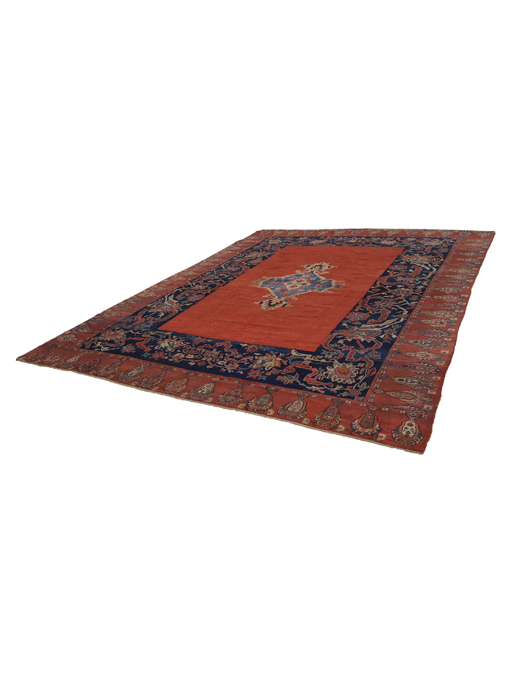 Antique Farahan Rust 10x14 - Image 6 of 7