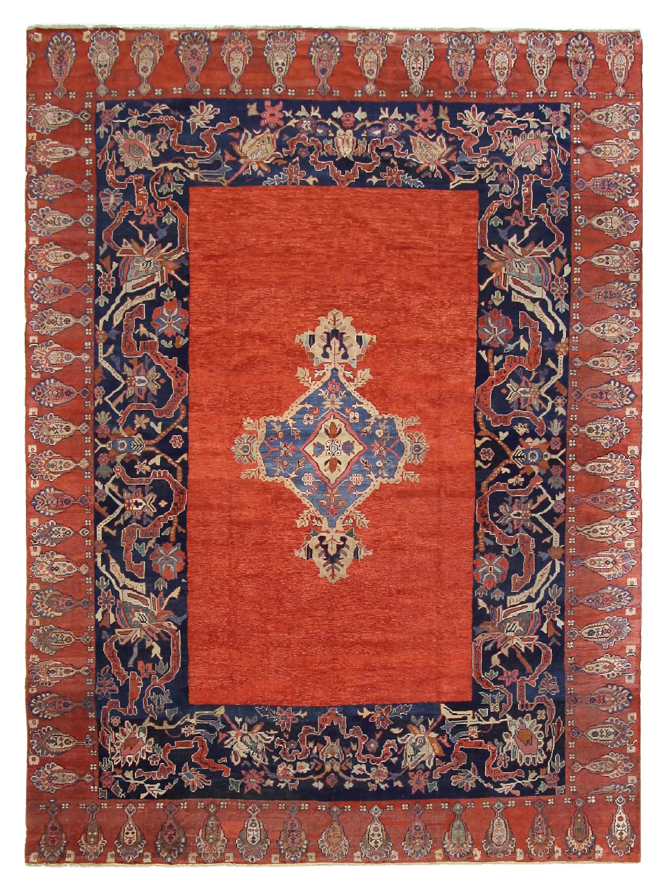 Antique Farahan Rust 10x14