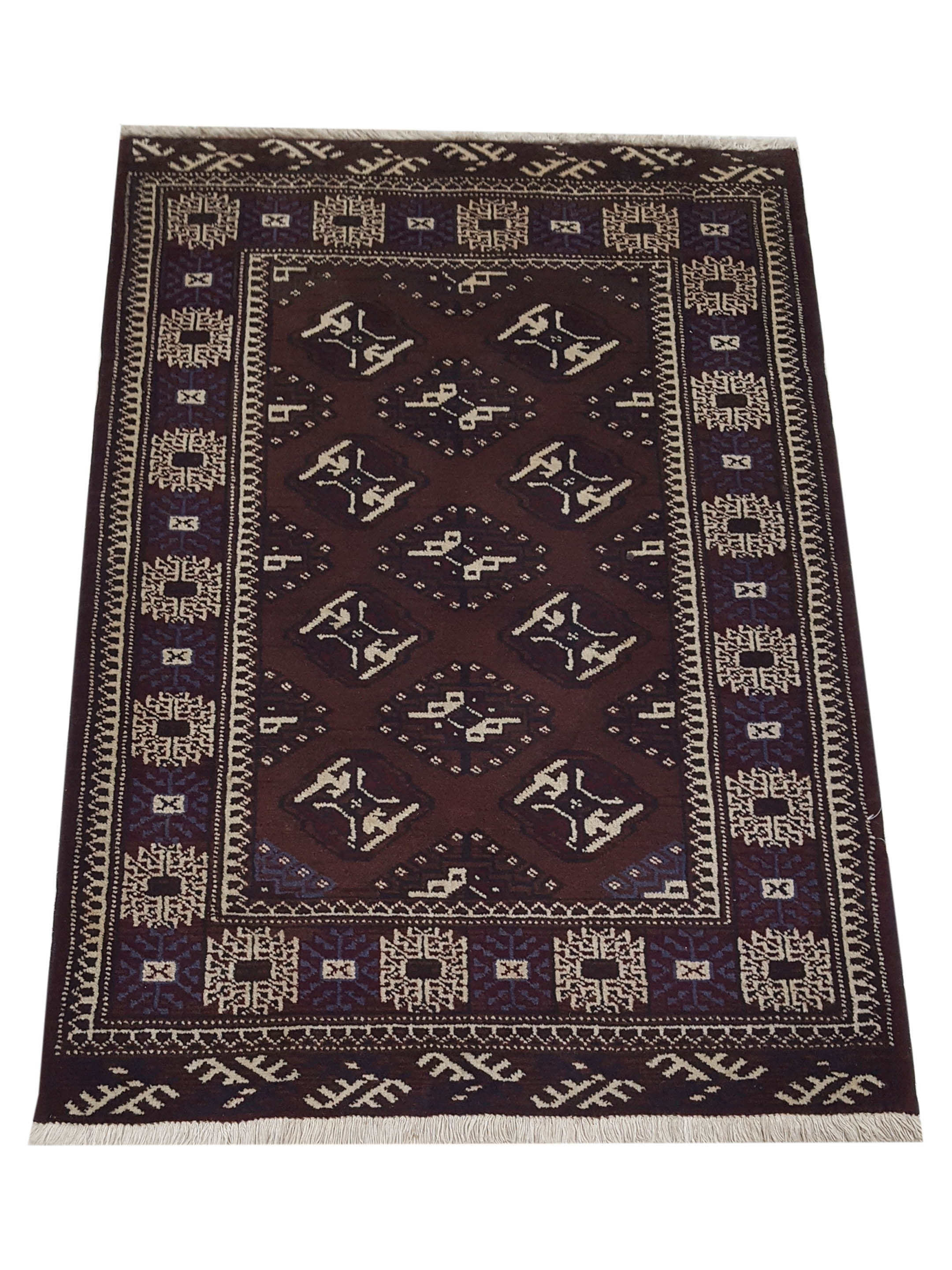 Bokhara Hand Knotted Brown 3x4 - Image 2 of 5