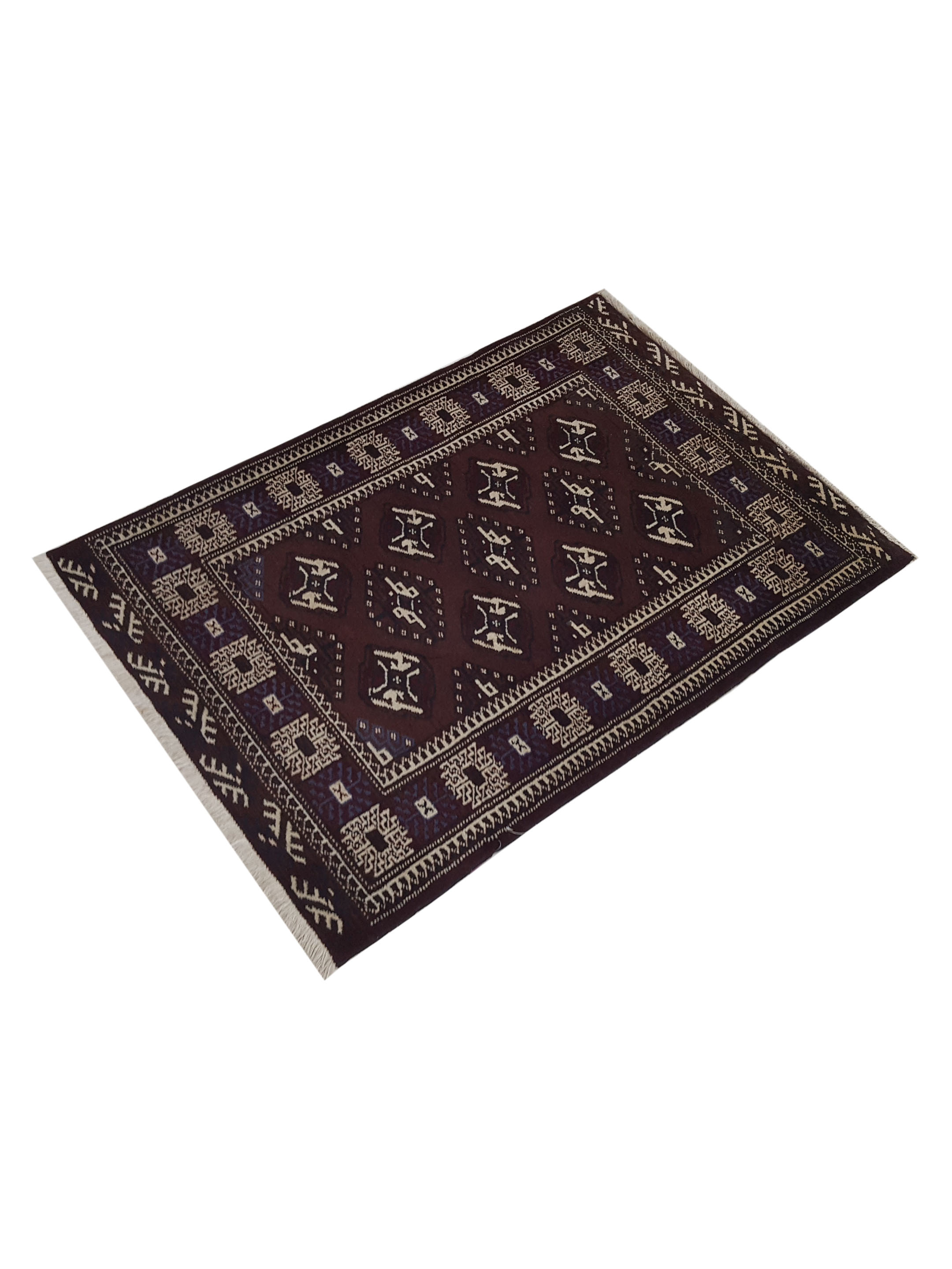 Bokhara Hand Knotted Brown 3x4 - Image 4 of 5
