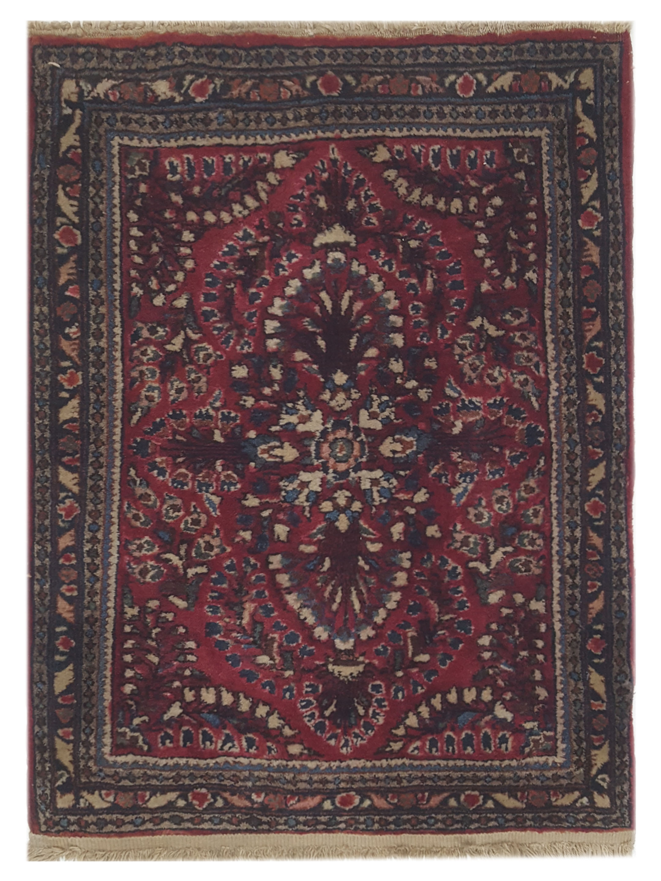 Antique Sarouk Rust 2x3