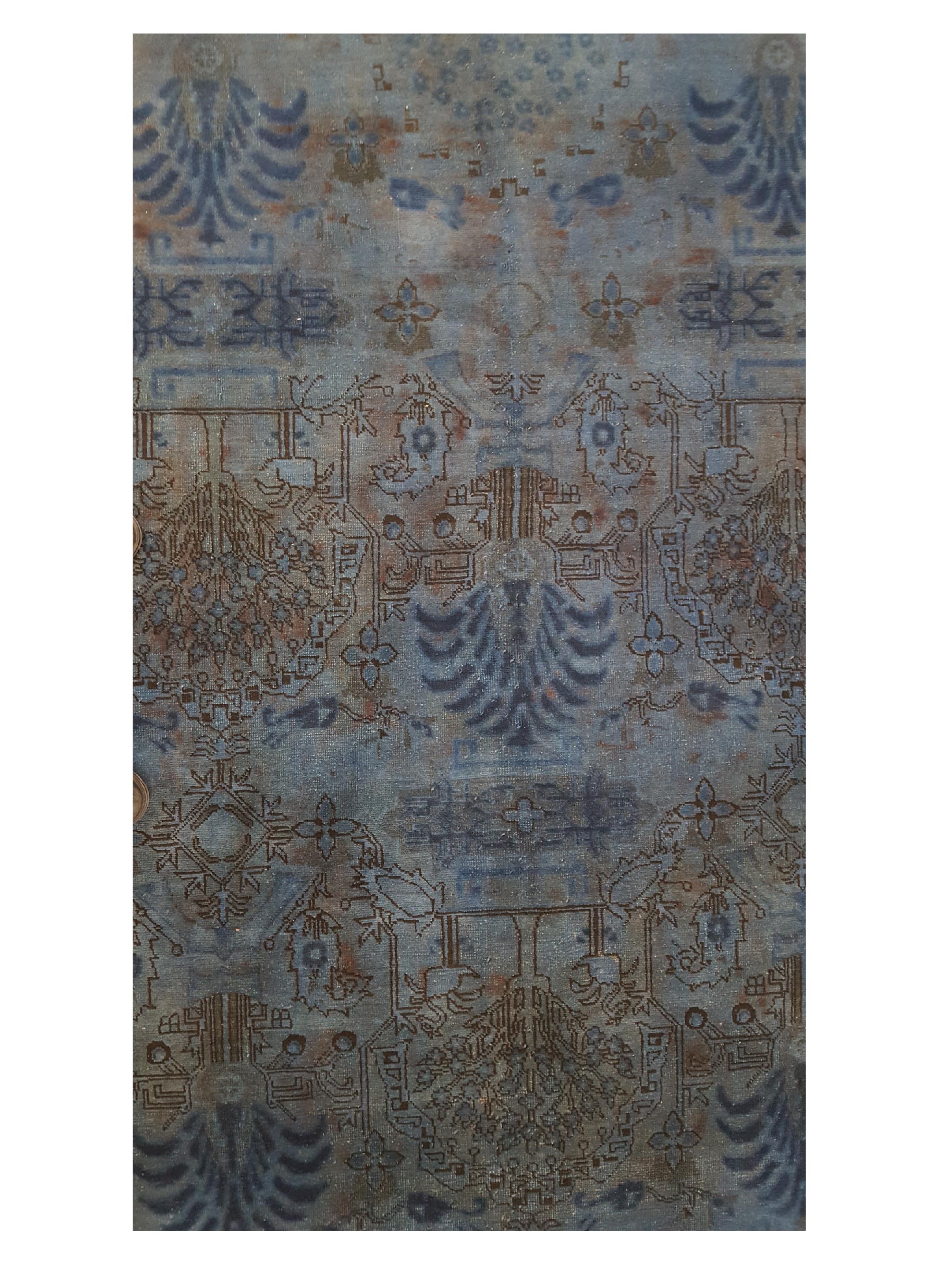 Vintage Hand Knotted Blue 8x10 - Image 5 of 6