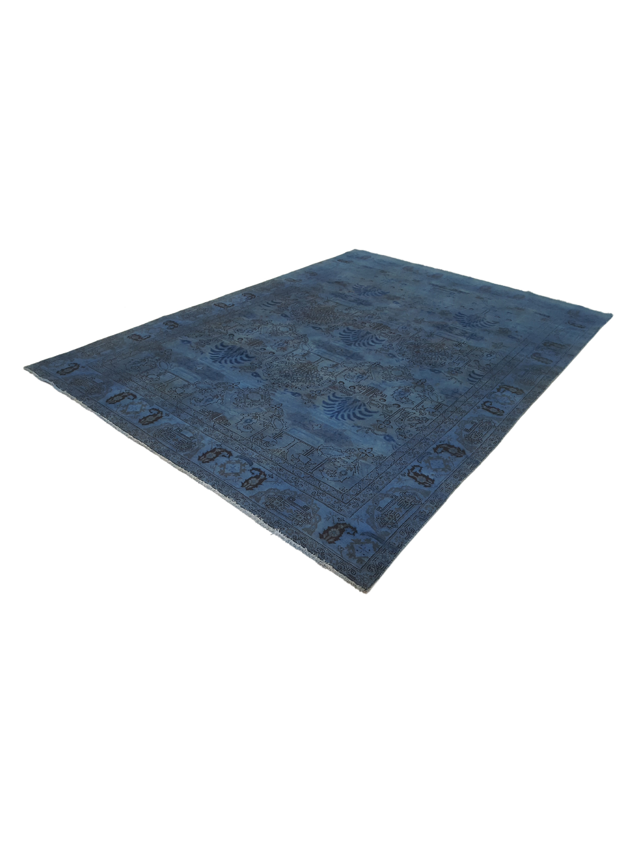 Vintage Hand Knotted Blue 8x10 - Image 6 of 6
