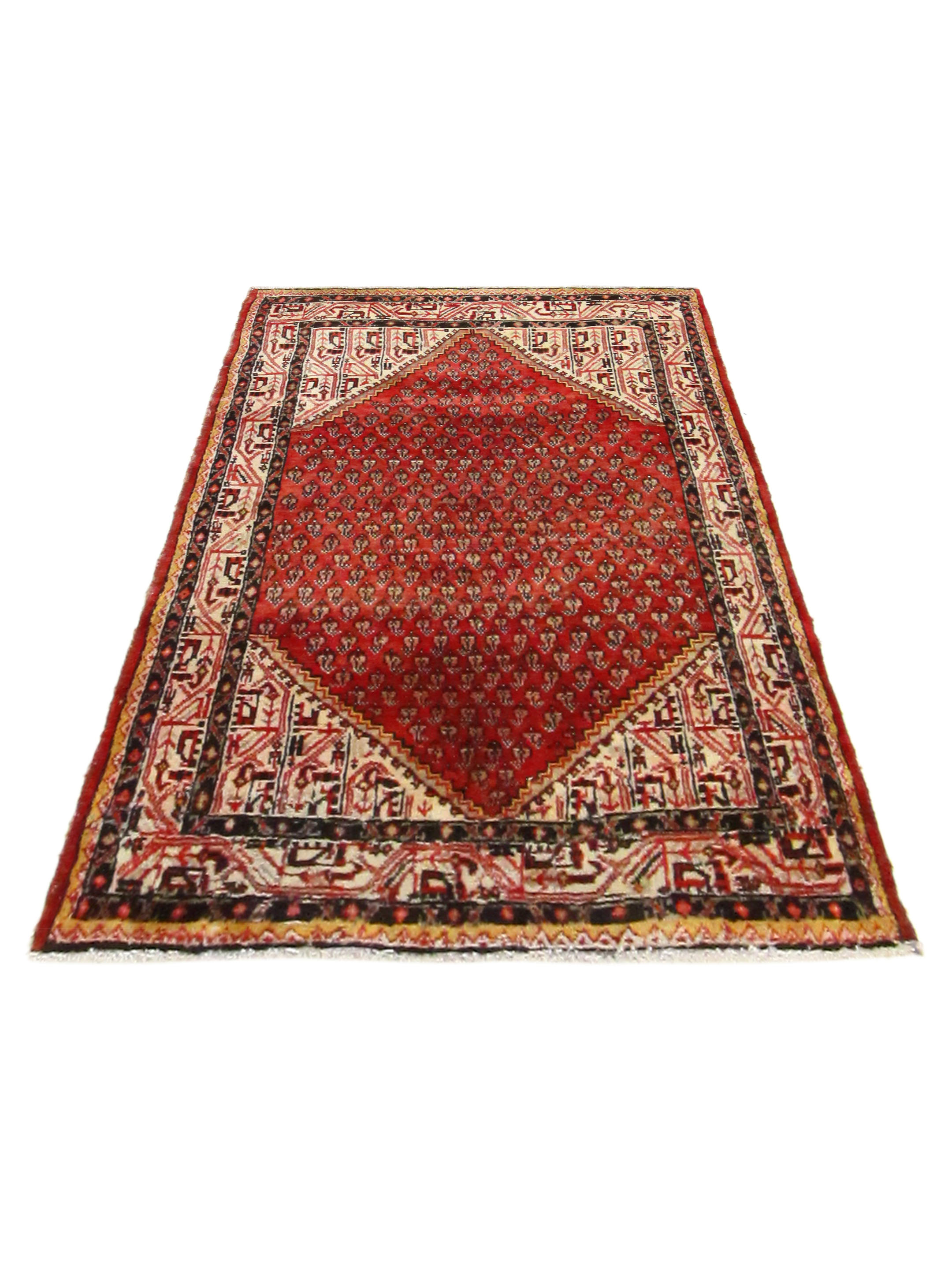 Antique Hamadan Red 4x6 - Image 2 of 6