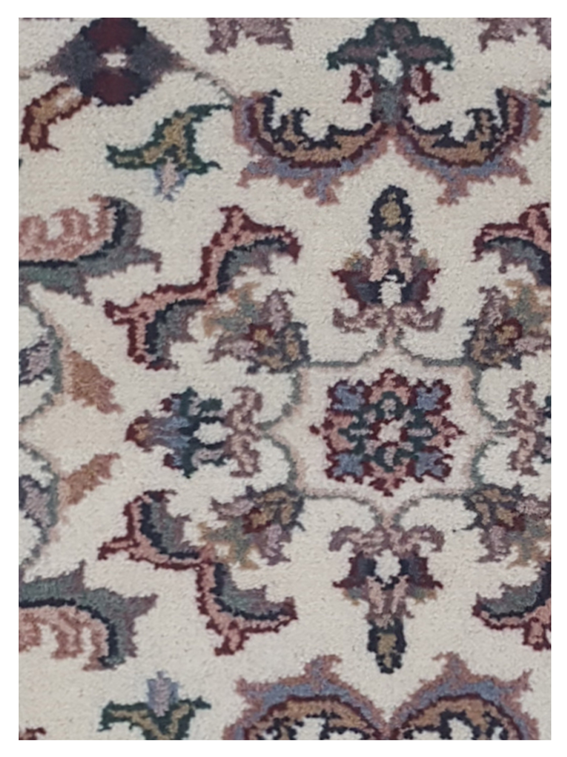 Kashan Indo Hand Knotted Ivory 2x3 - Image 4 of 5