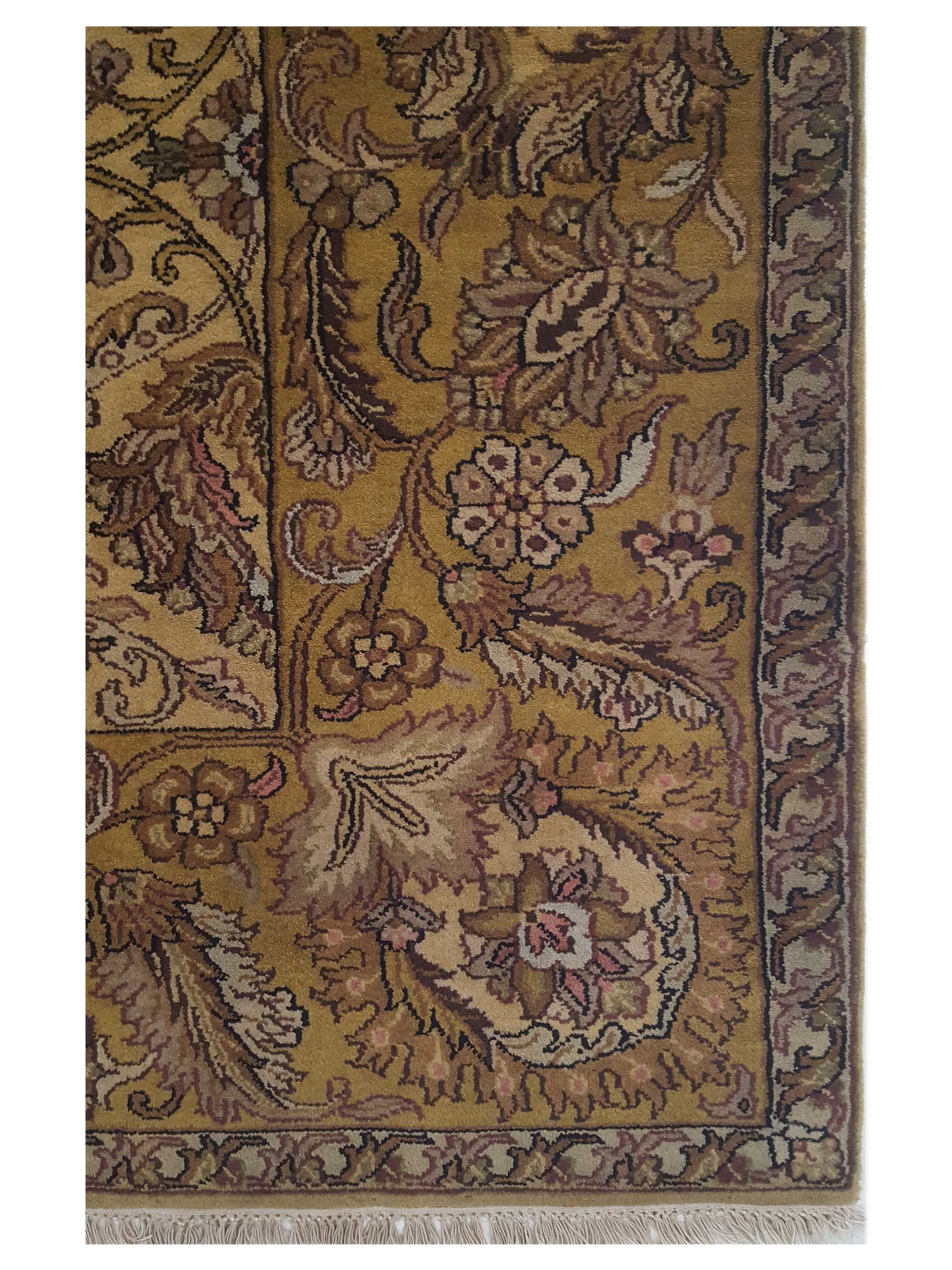 Agra Hand Knotted Gold 8x10 - Image 3 of 5