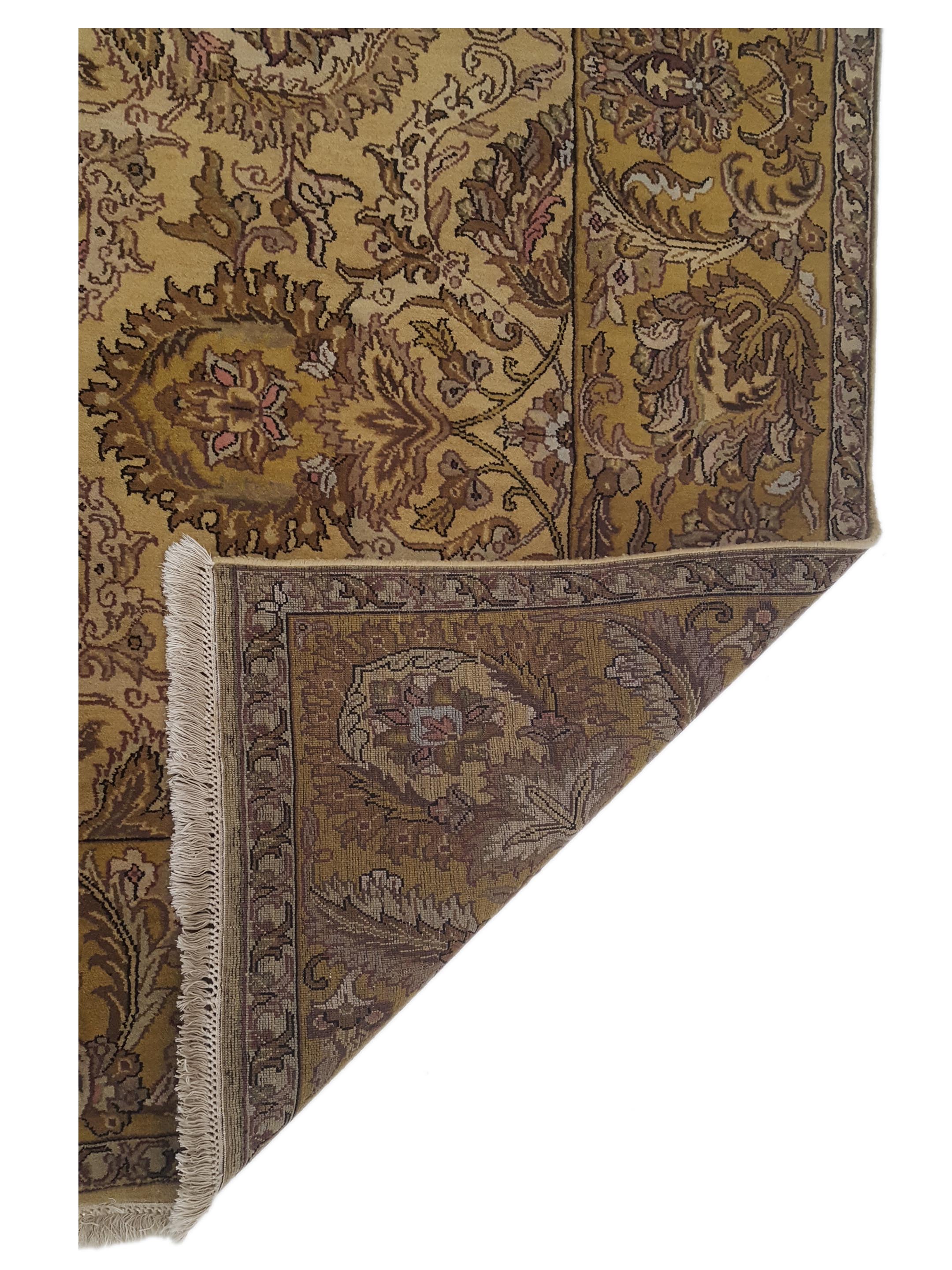 Agra Hand Knotted Gold 8x10 - Image 5 of 5