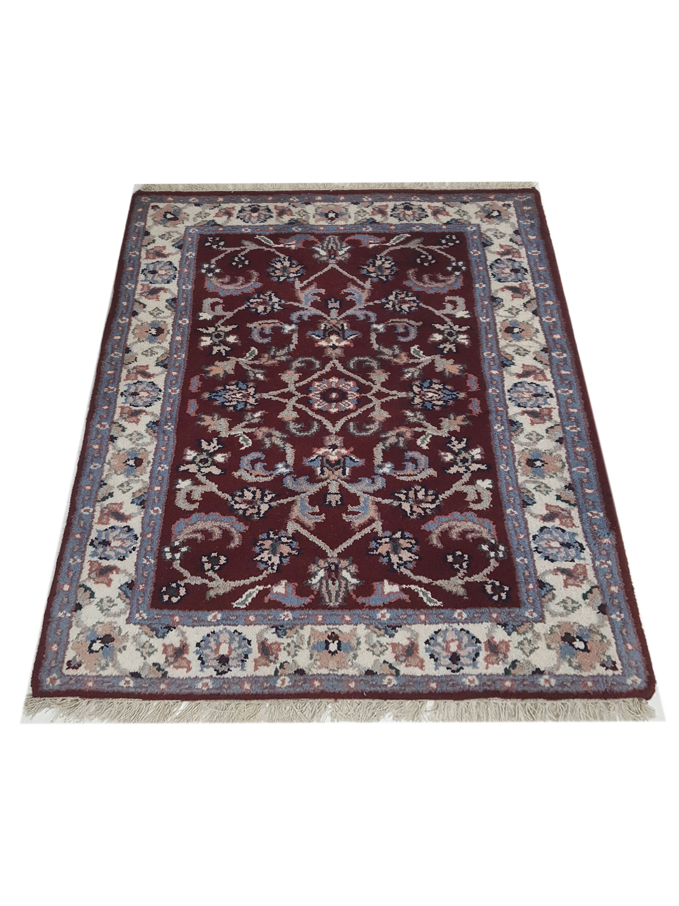 Kashan Indo Hand Knotted Red 2x3 - Image 2 of 4