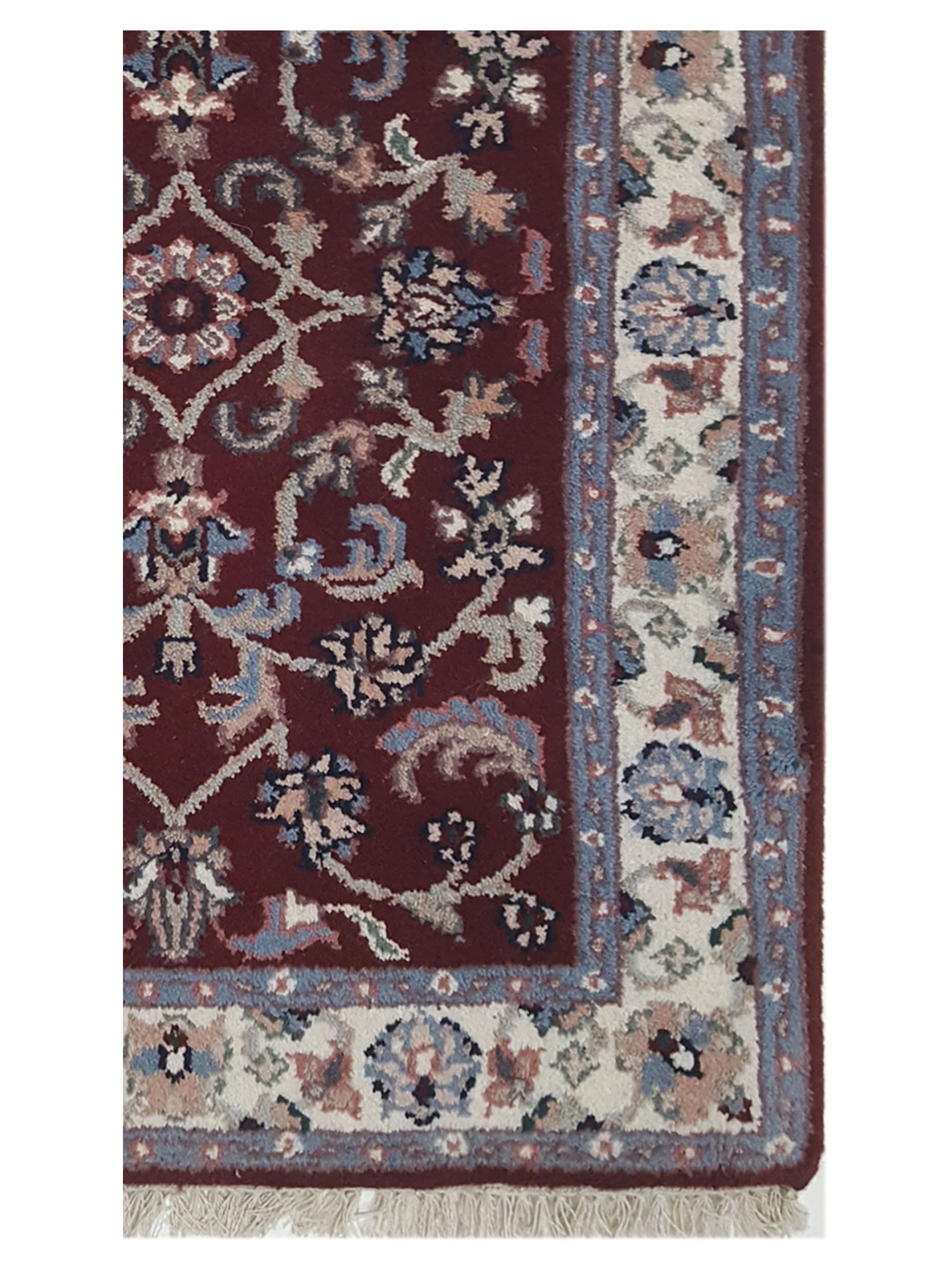 Kashan Indo Hand Knotted Red 2x3 - Image 3 of 4