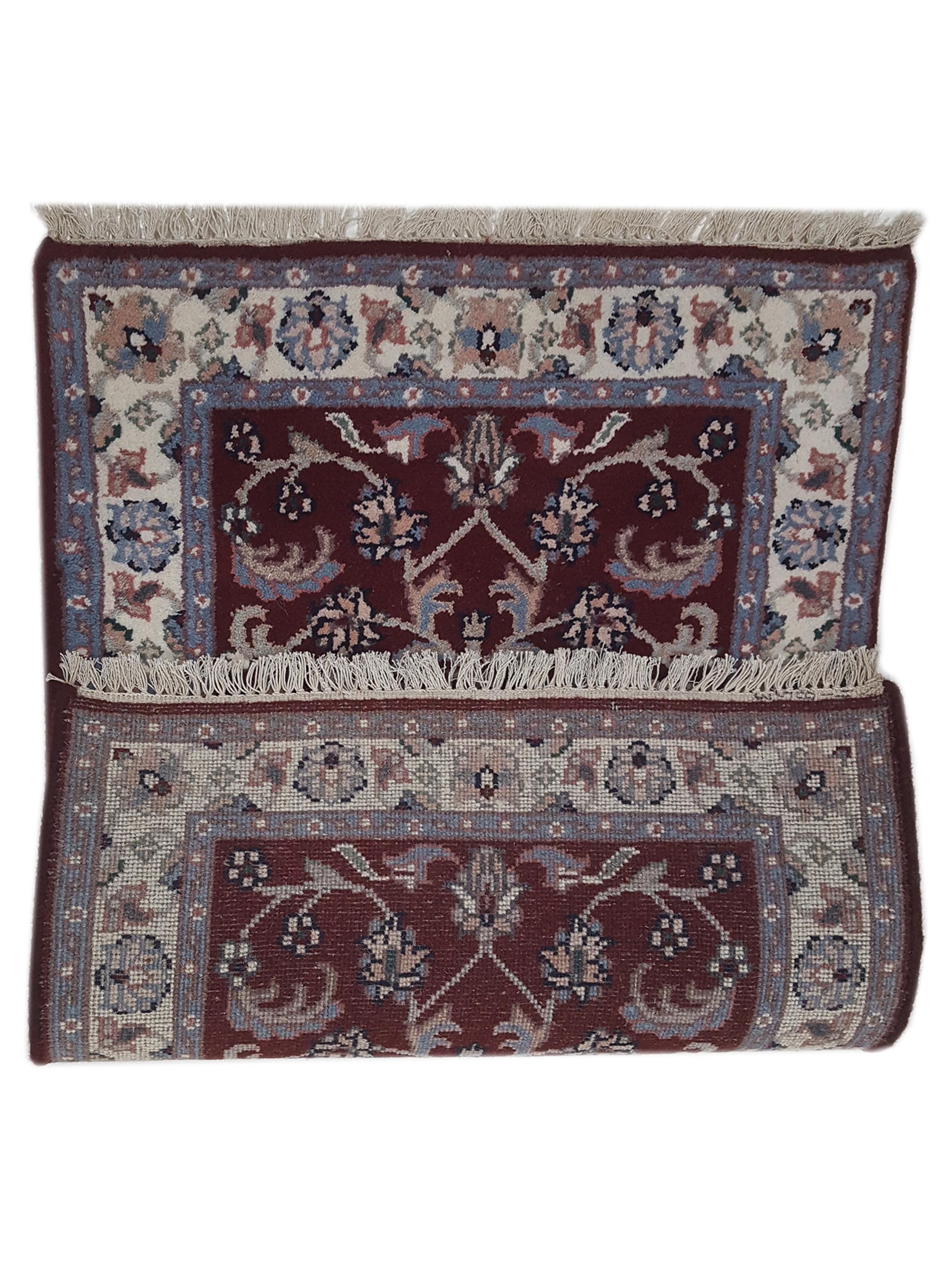 Kashan Indo Hand Knotted Red 2x3 - Image 4 of 4