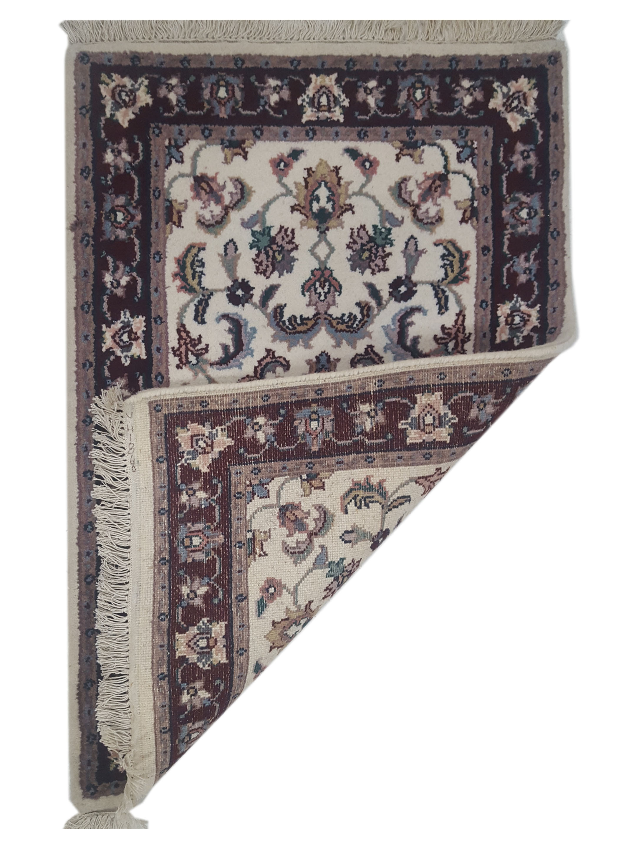 Kashan Indo Hand Knotted Ivory 2x3 - Image 5 of 5