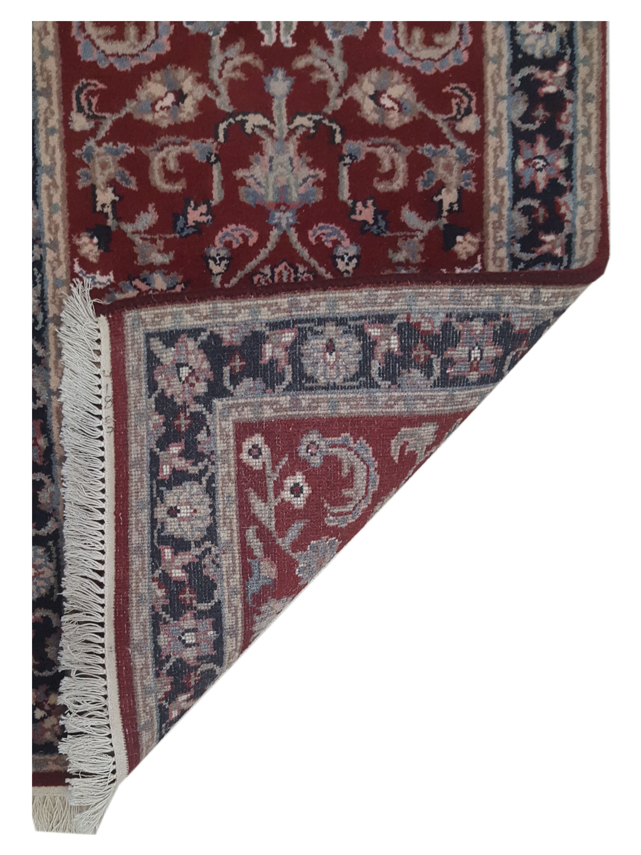 Kashan Indo Hand Knotted Red 2x3 - Image 5 of 5