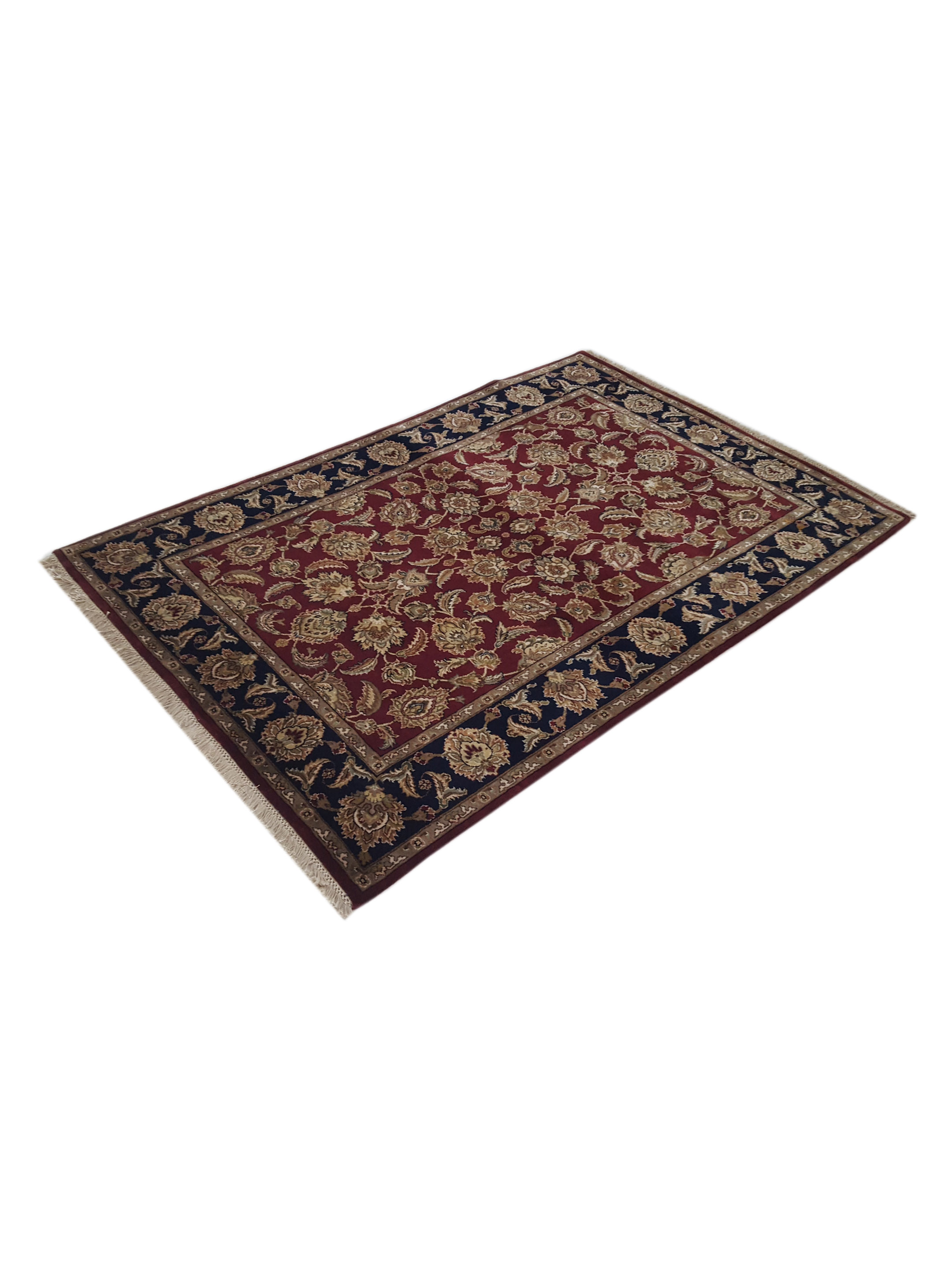Maharaja Hand Knotted Burgundy 4x6 - Image 6 of 6