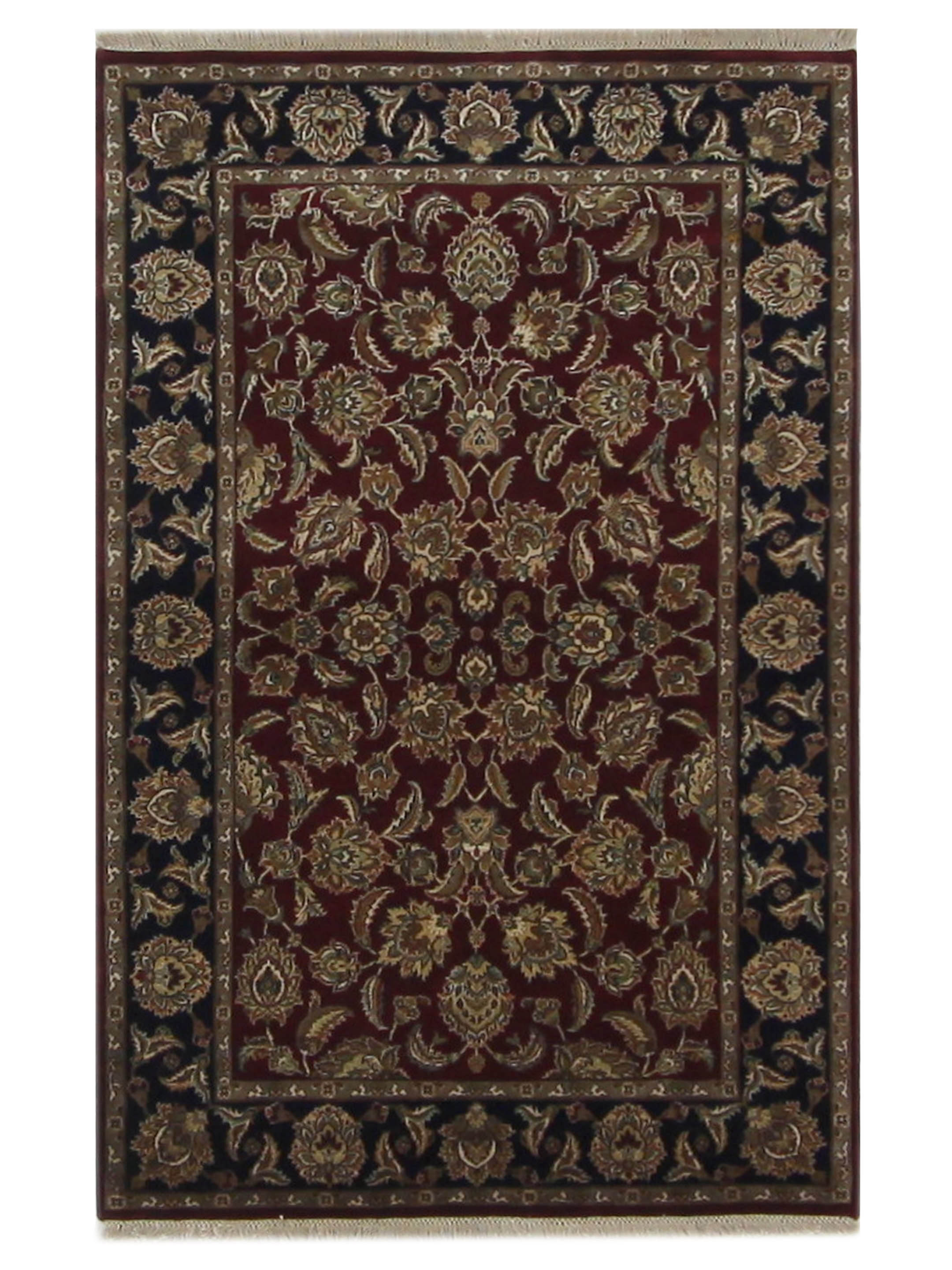 Maharaja Hand Knotted Burgundy 4x6