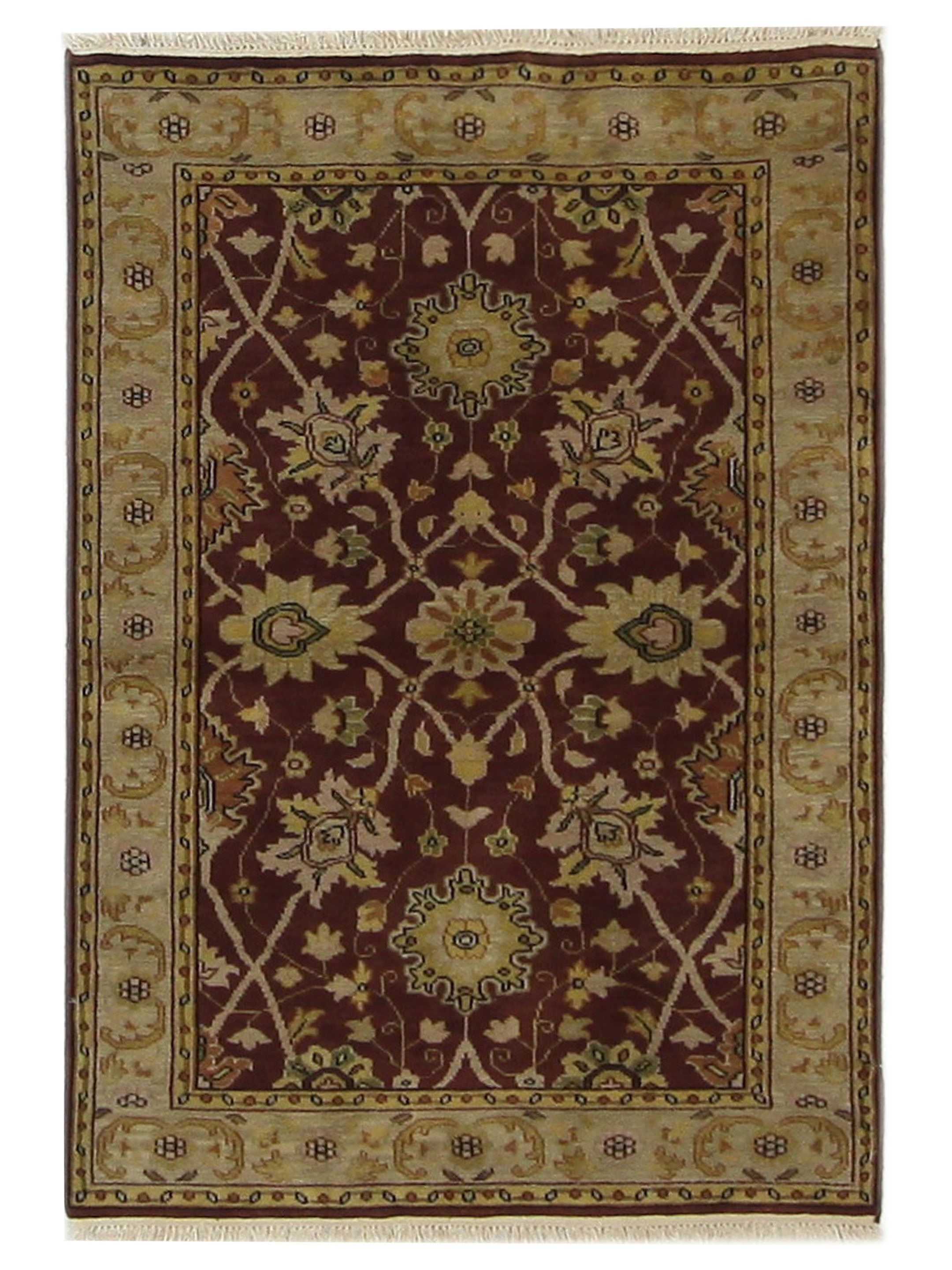 Serene Hand Knotted Brown 4x6
