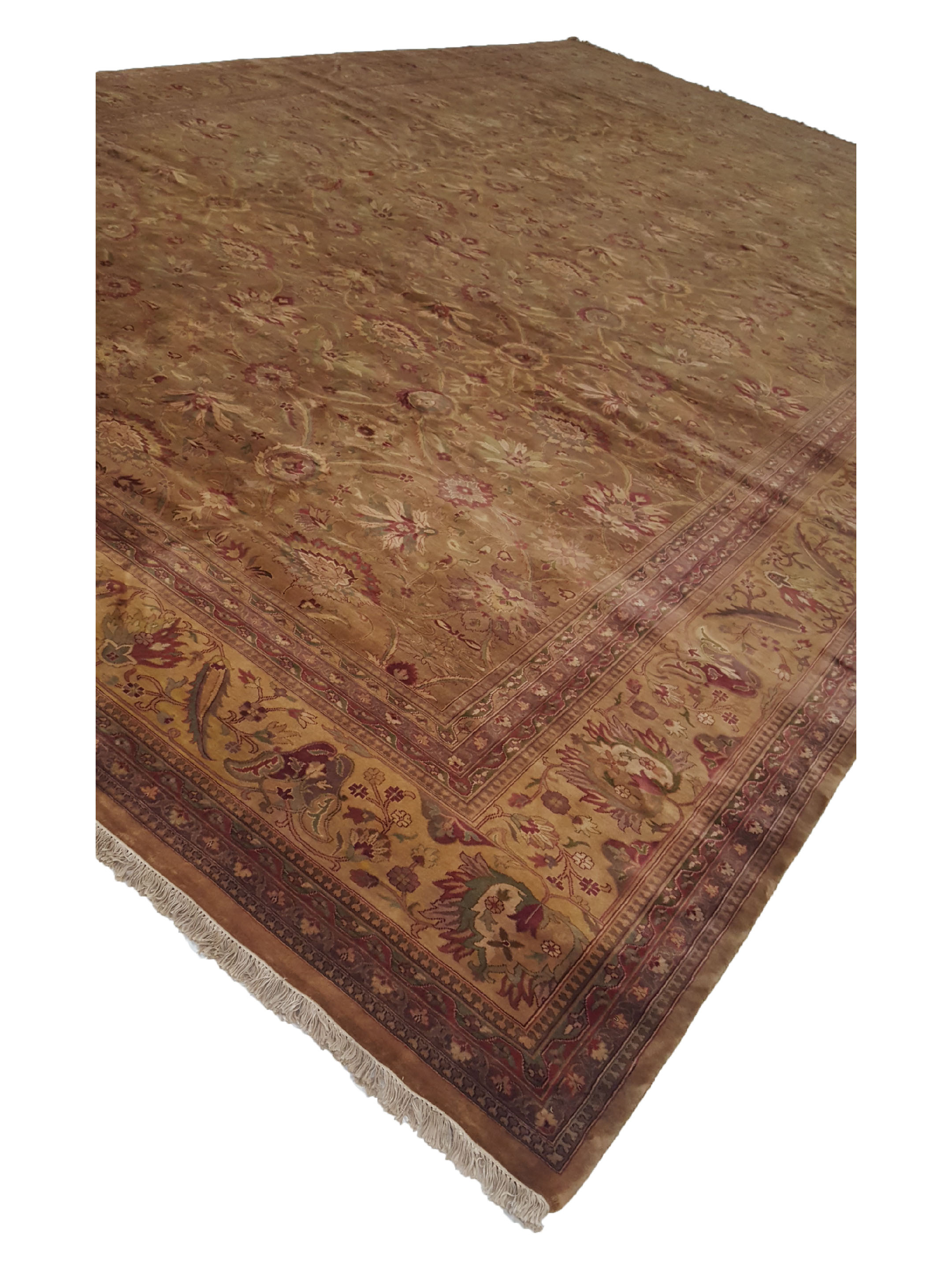 Agra Hand Knotted Brown 14x23 - Image 5 of 6