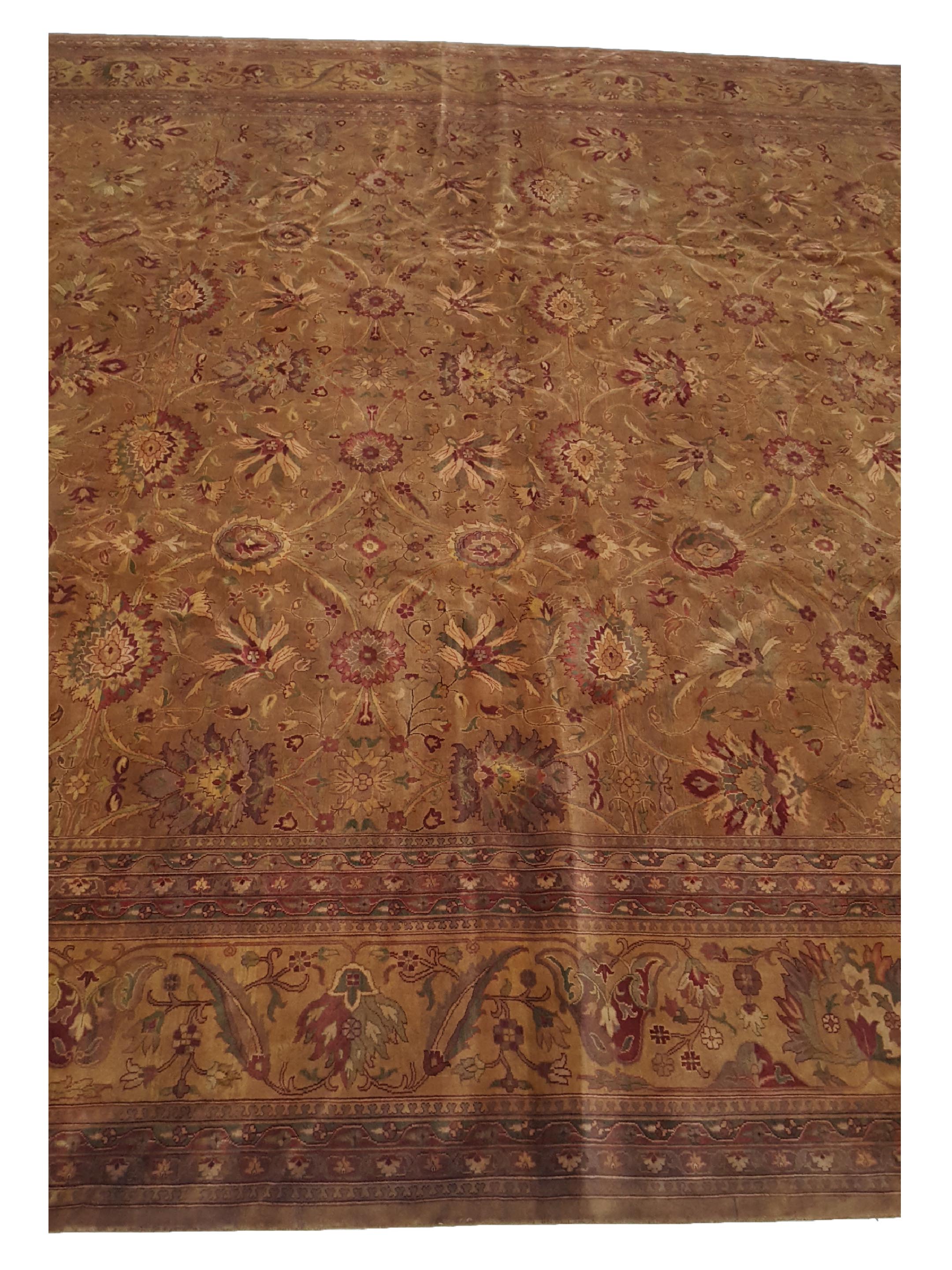Agra Hand Knotted Brown 14x23 - Image 6 of 6