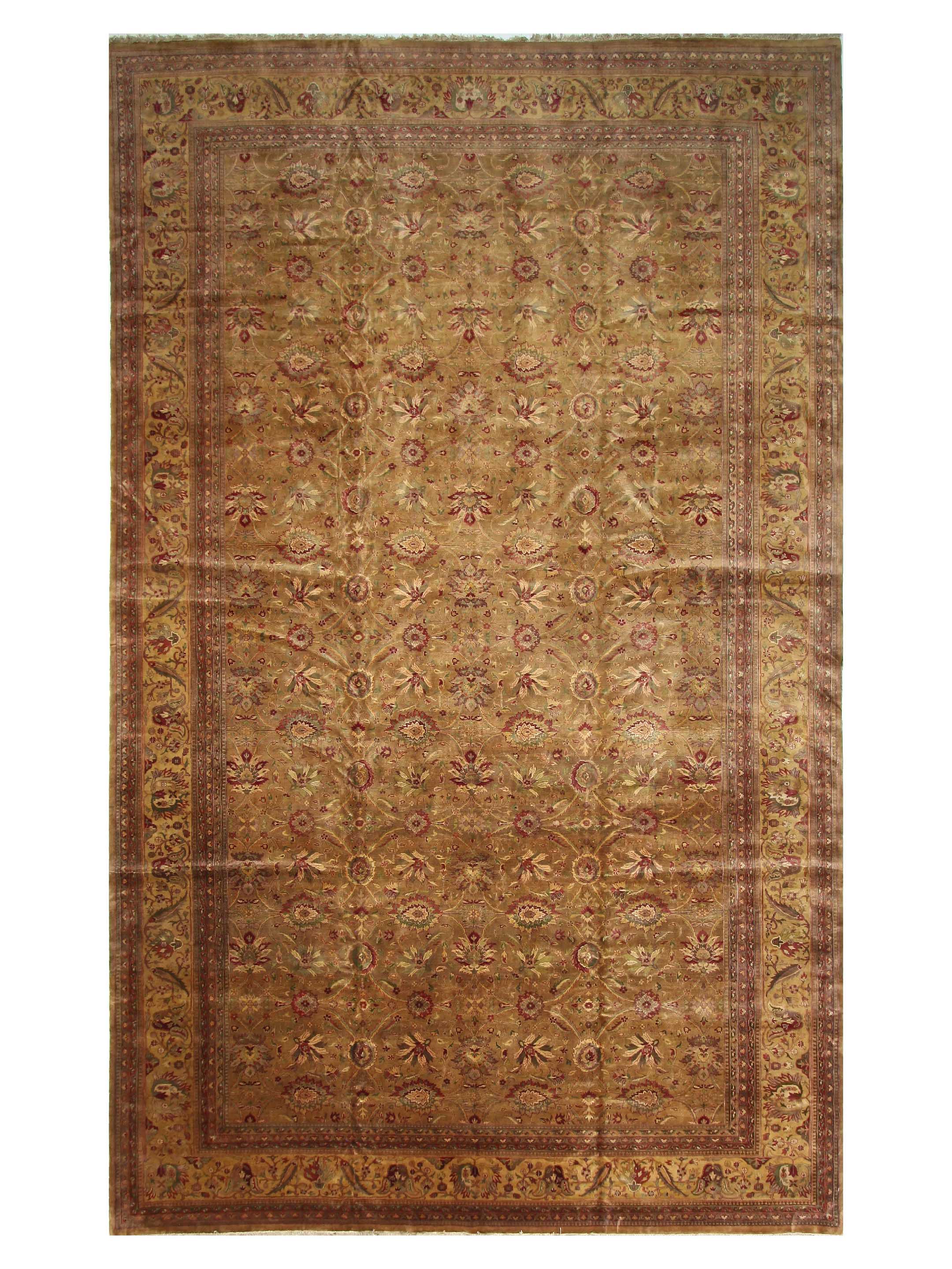 Agra Hand Knotted Brown 14x23
