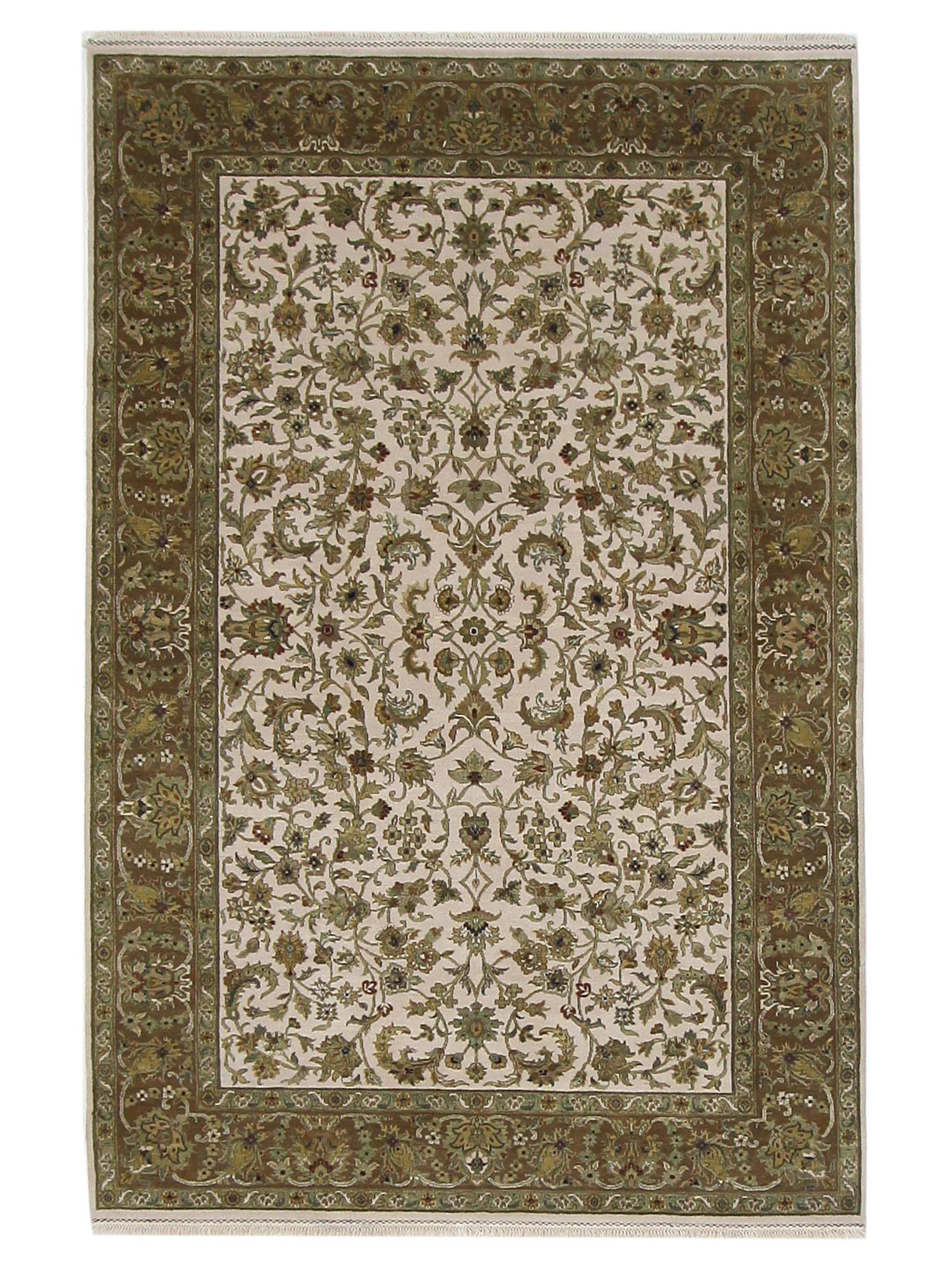 Crown Hand Knotted Ivory 6x9