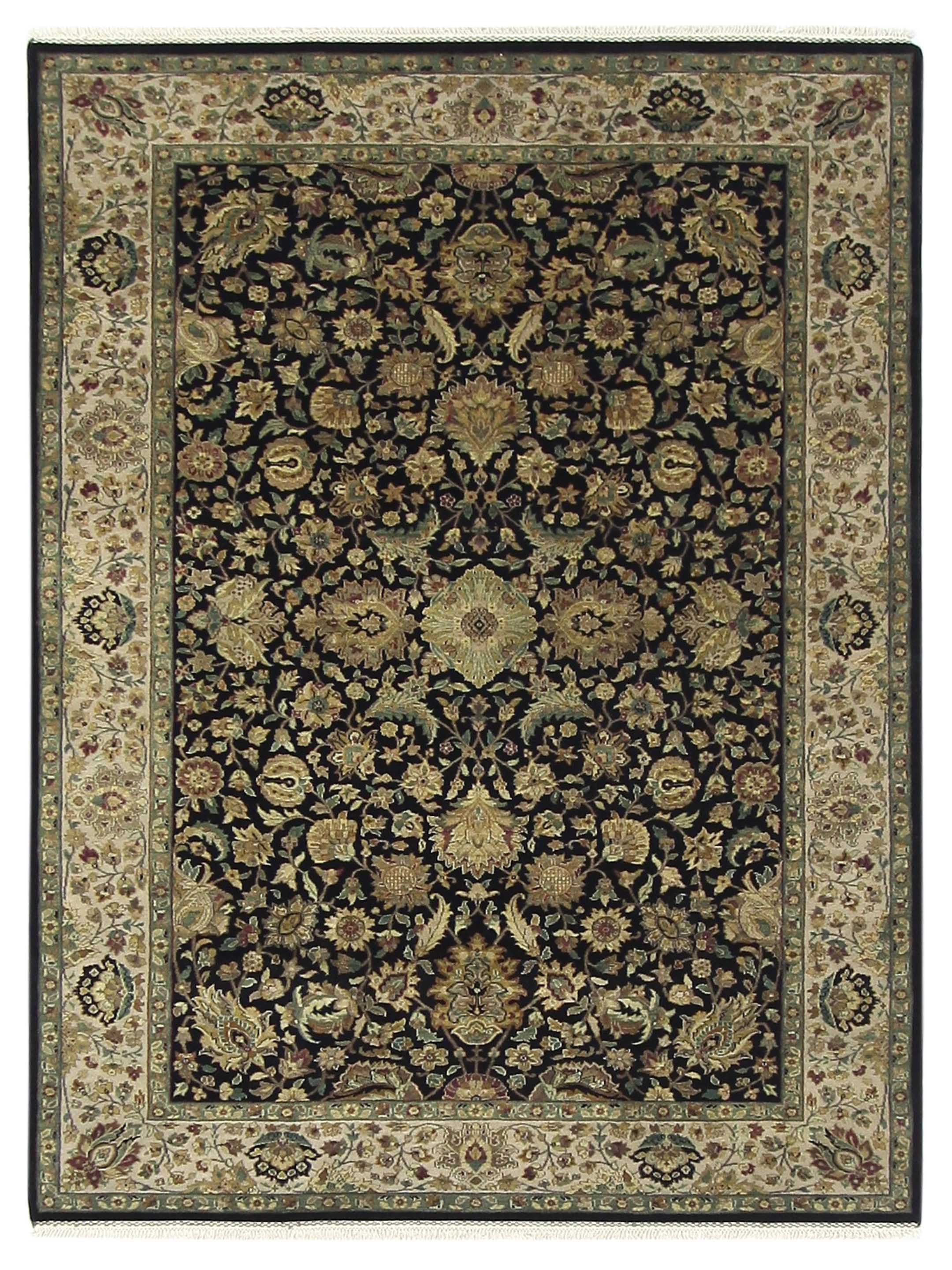 Crown Hand Knotted Black 6x9