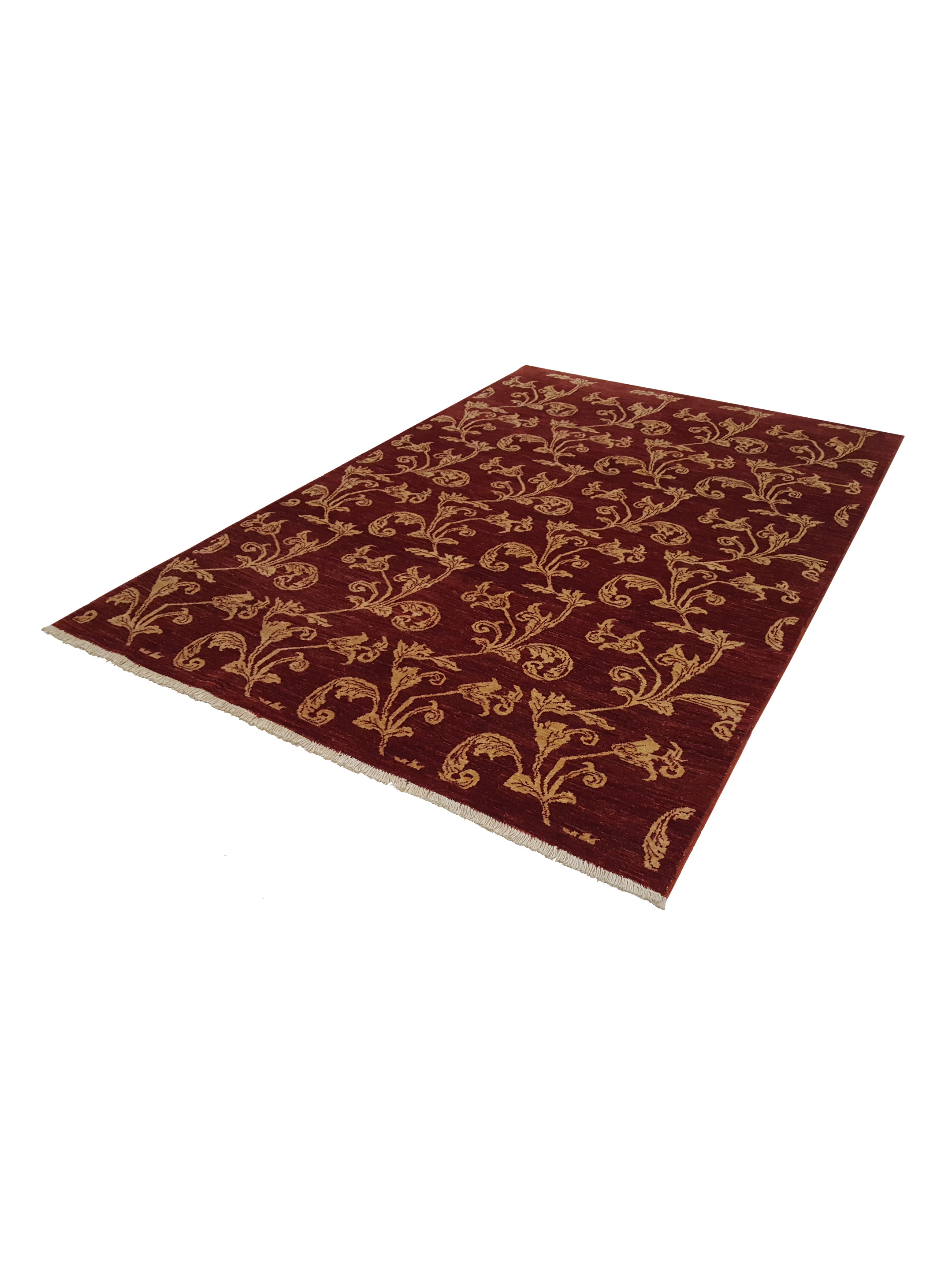 Ziegler Hand Knotted Burgundy 6x9 - Image 6 of 7