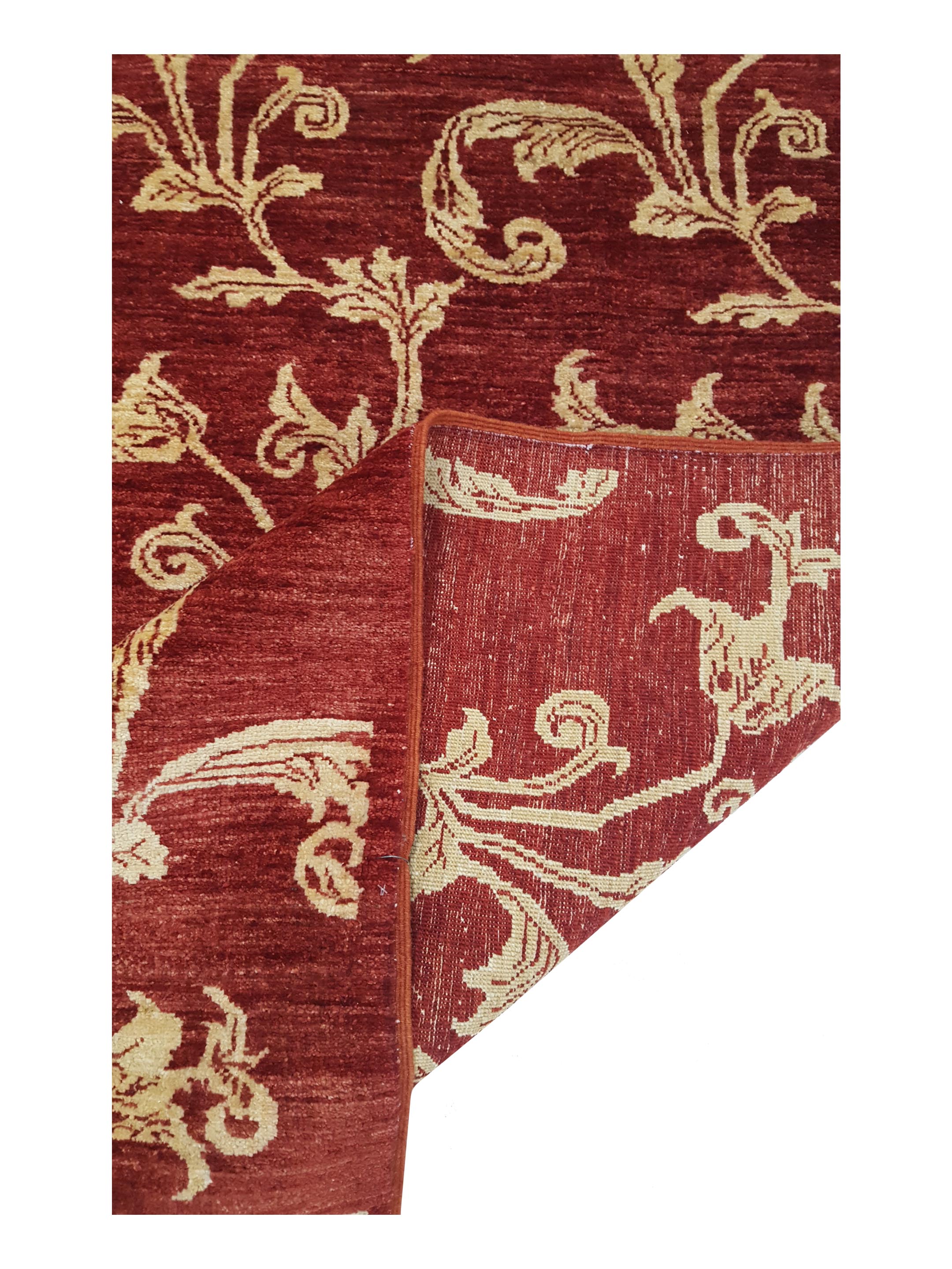 Ziegler Hand Knotted Burgundy 6x9 - Image 7 of 7