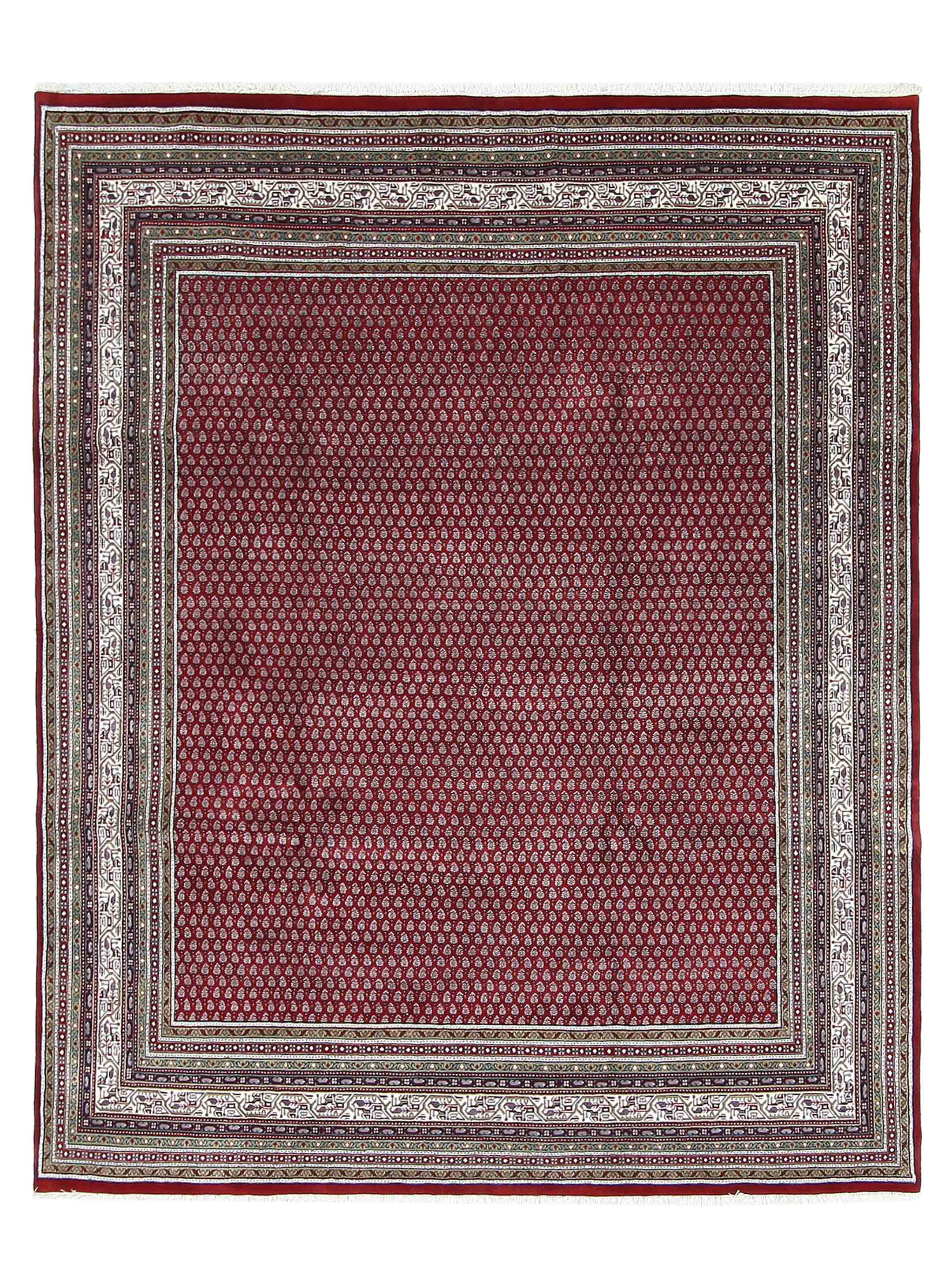 Mir Hand Knotted Red 8x10
