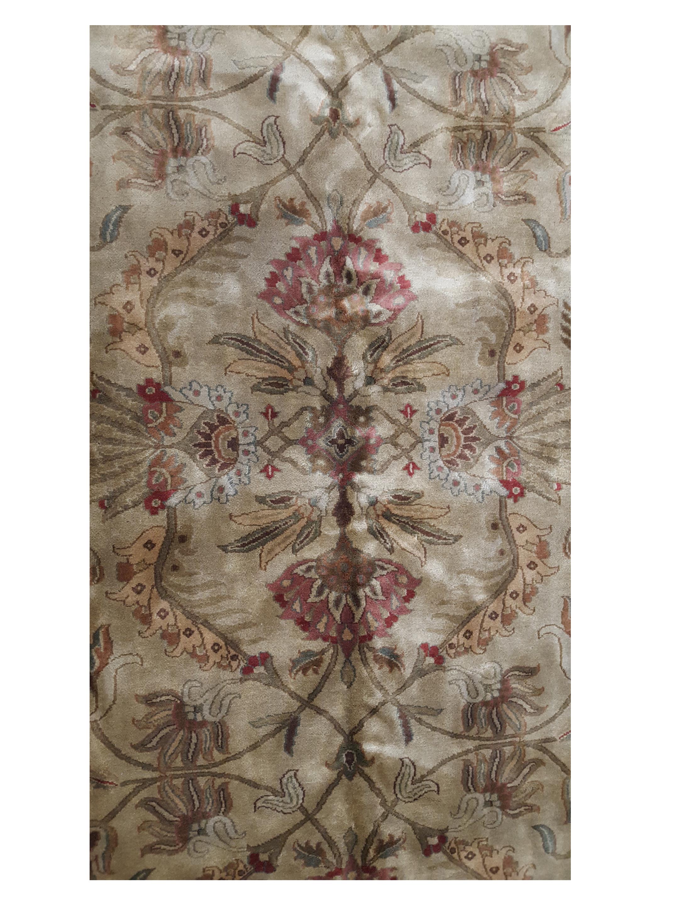 Serene Hand Knotted Beige 10x19 - Image 5 of 6