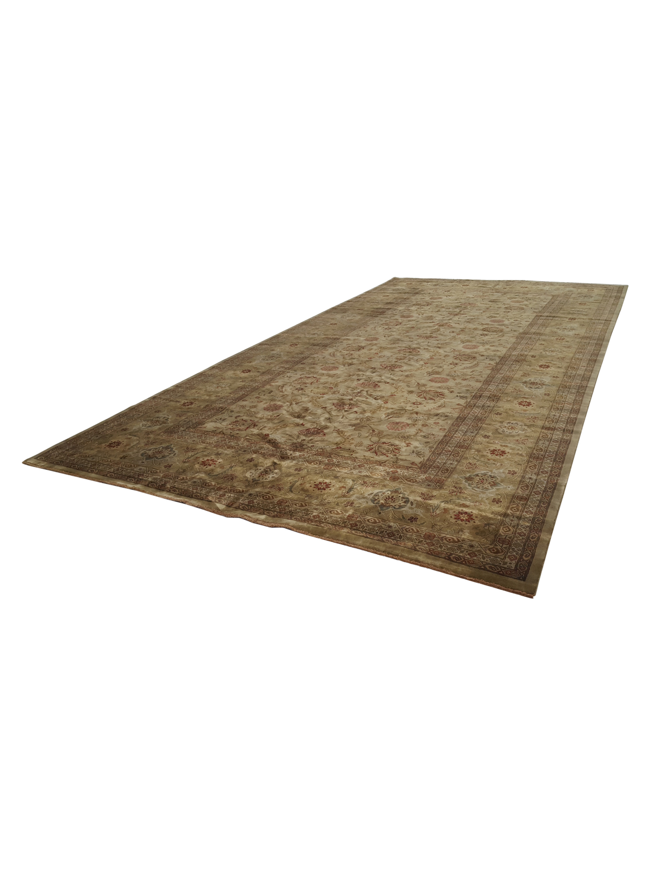 Serene Hand Knotted Beige 10x19 - Image 6 of 6