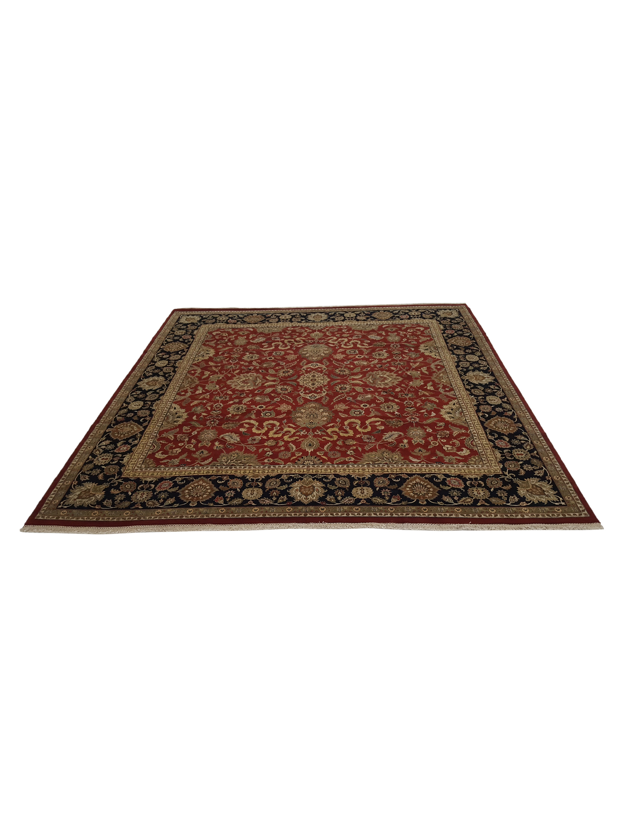 Crown Hand Knotted Red 12x12 - Image 2 of 6