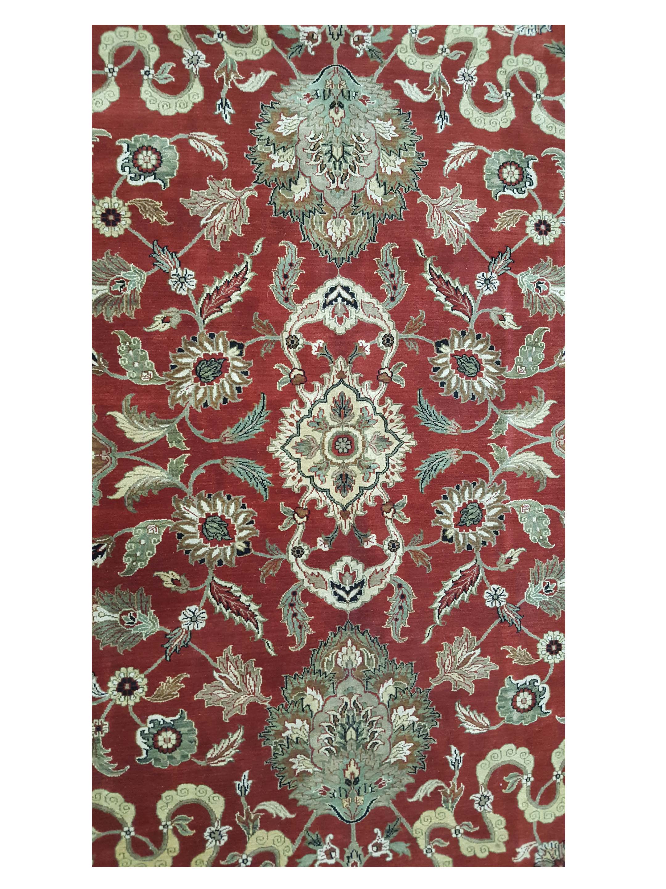 Crown Hand Knotted Red 12x12 - Image 5 of 6