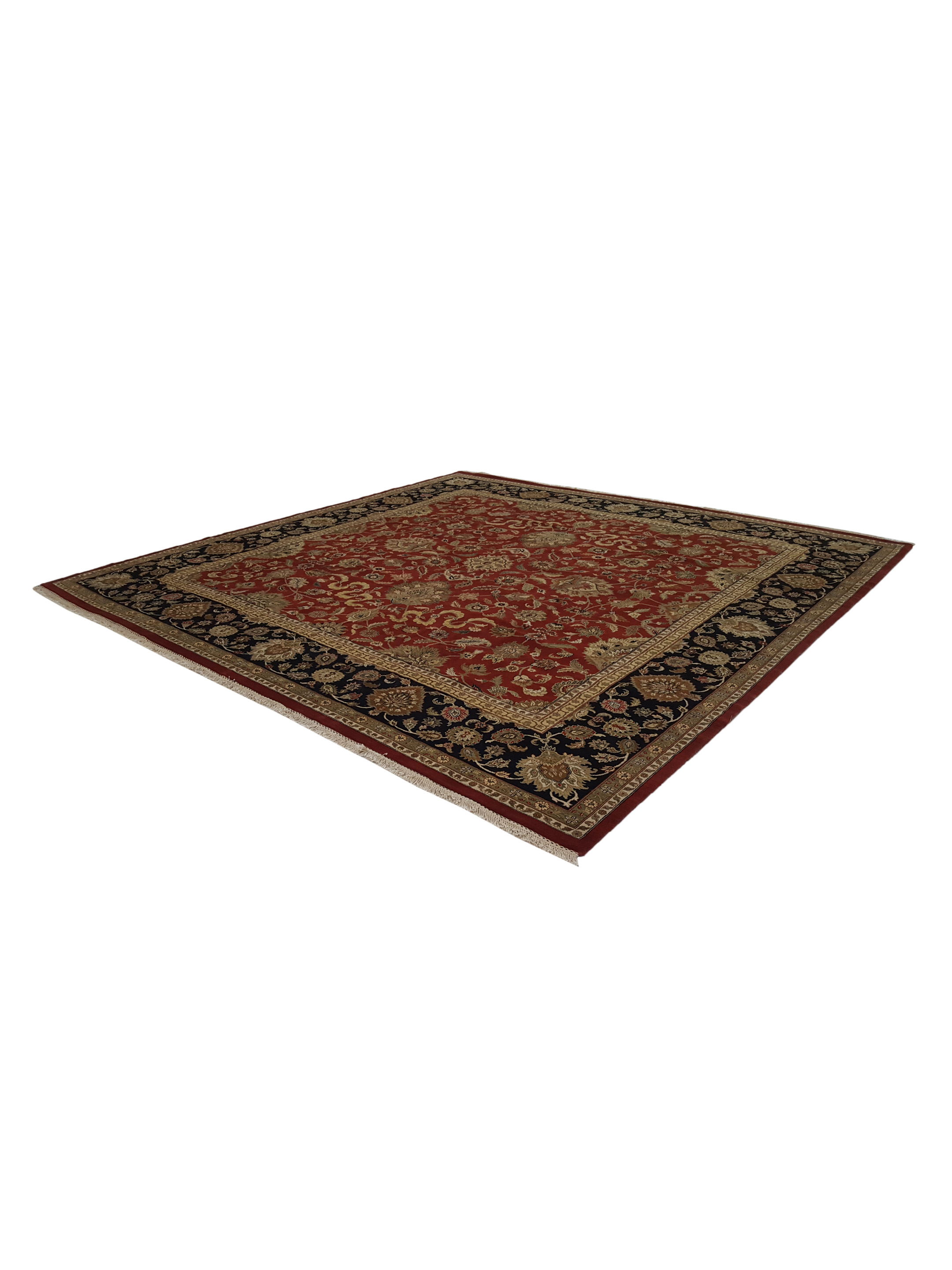 Crown Hand Knotted Red 12x12 - Image 6 of 6