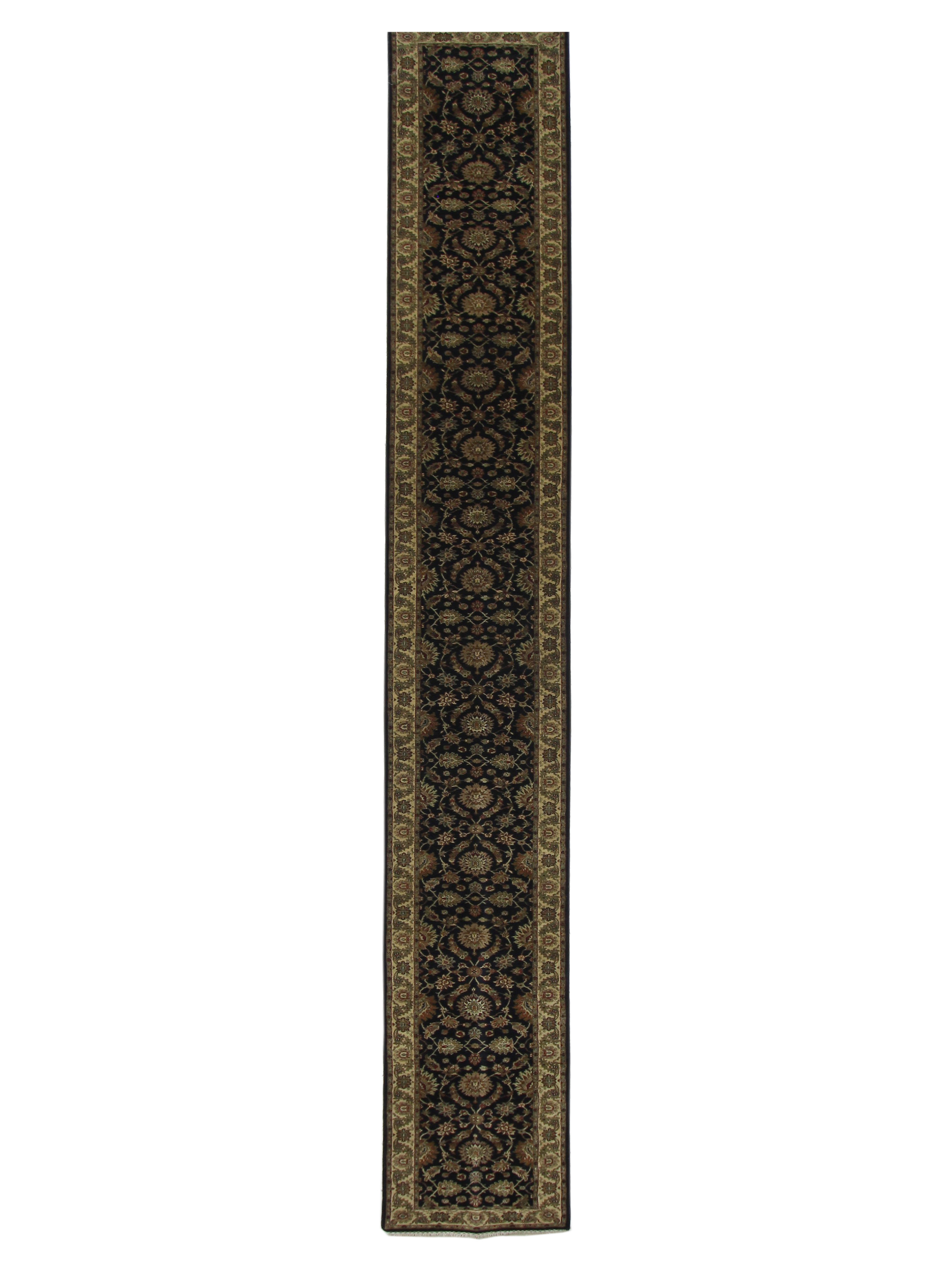 Crown Hand Knotted Black 2.6x24
