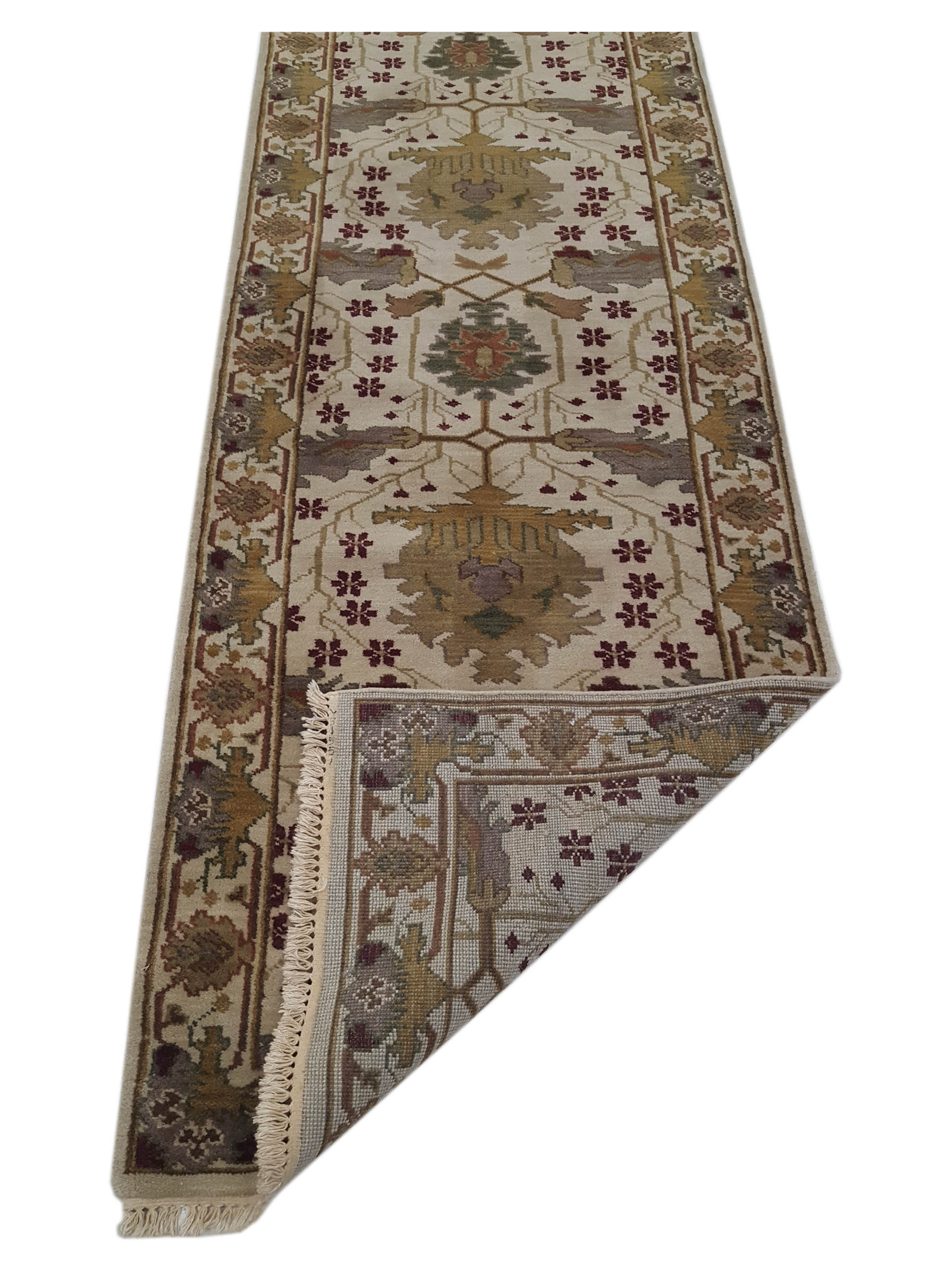 Tribal Hand Knotted Ivory 3x16 - Image 3 of 6
