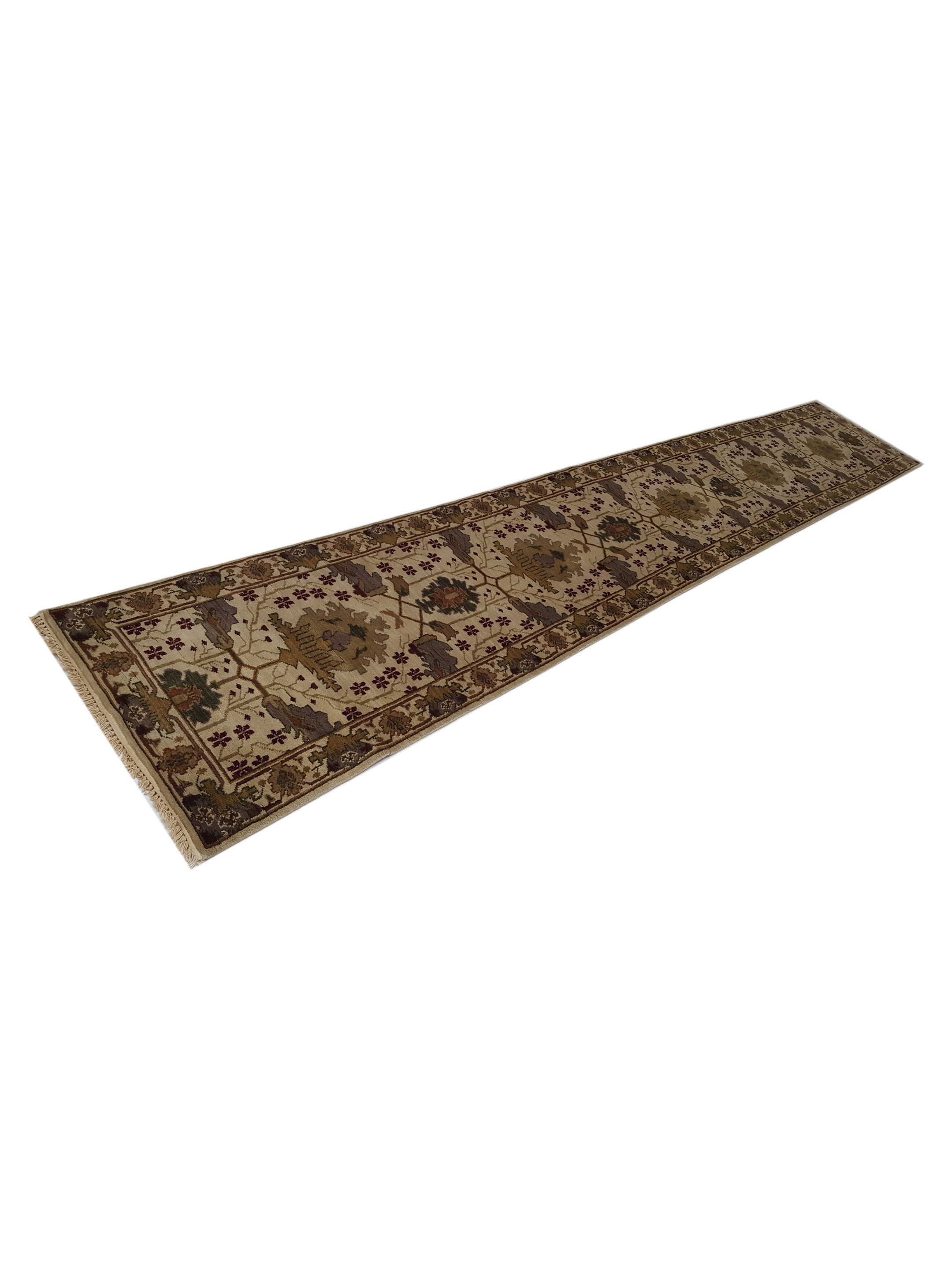 Tribal Hand Knotted Ivory 3x16 - Image 6 of 6