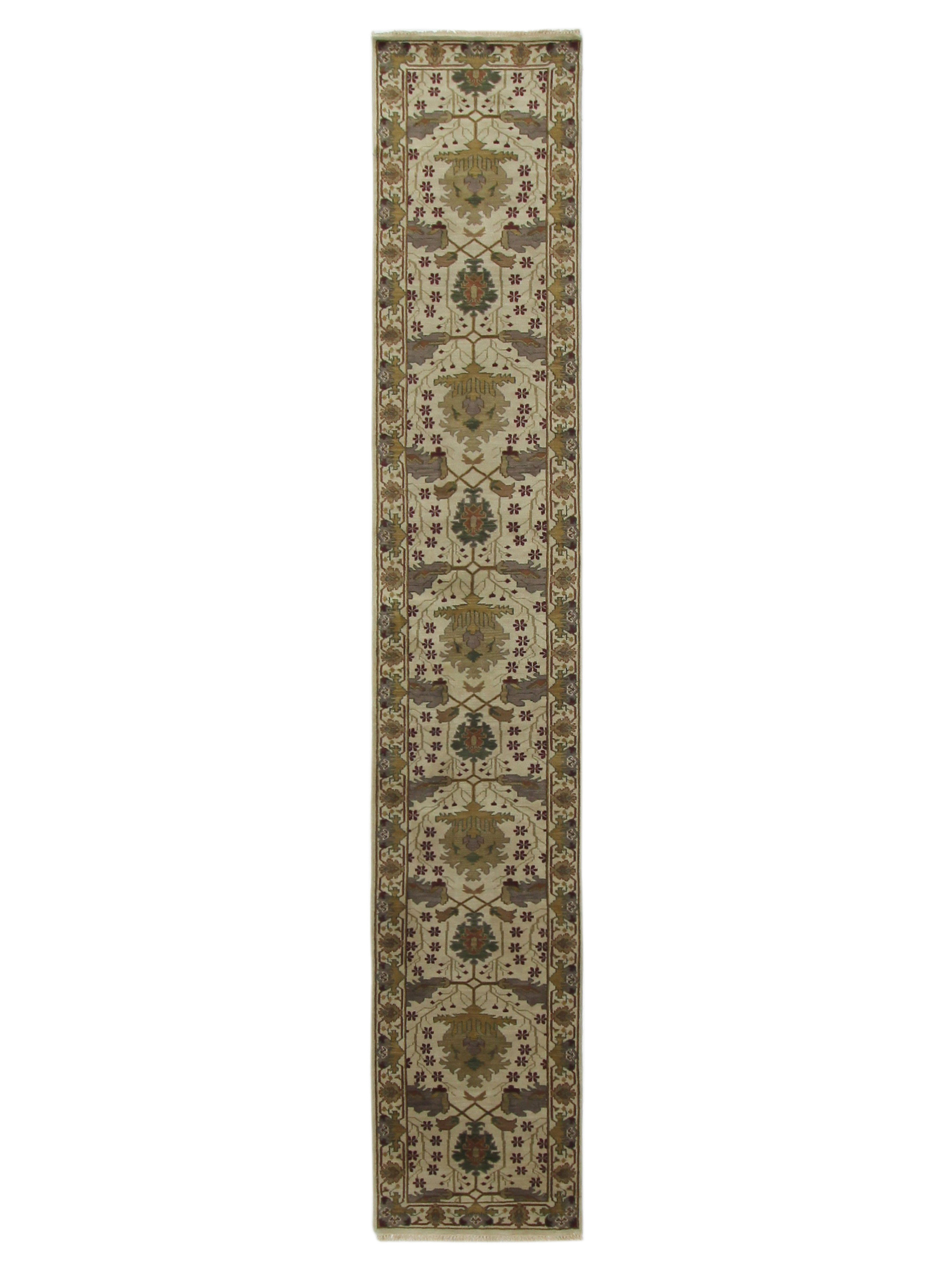 Tribal Hand Knotted Ivory 3x16