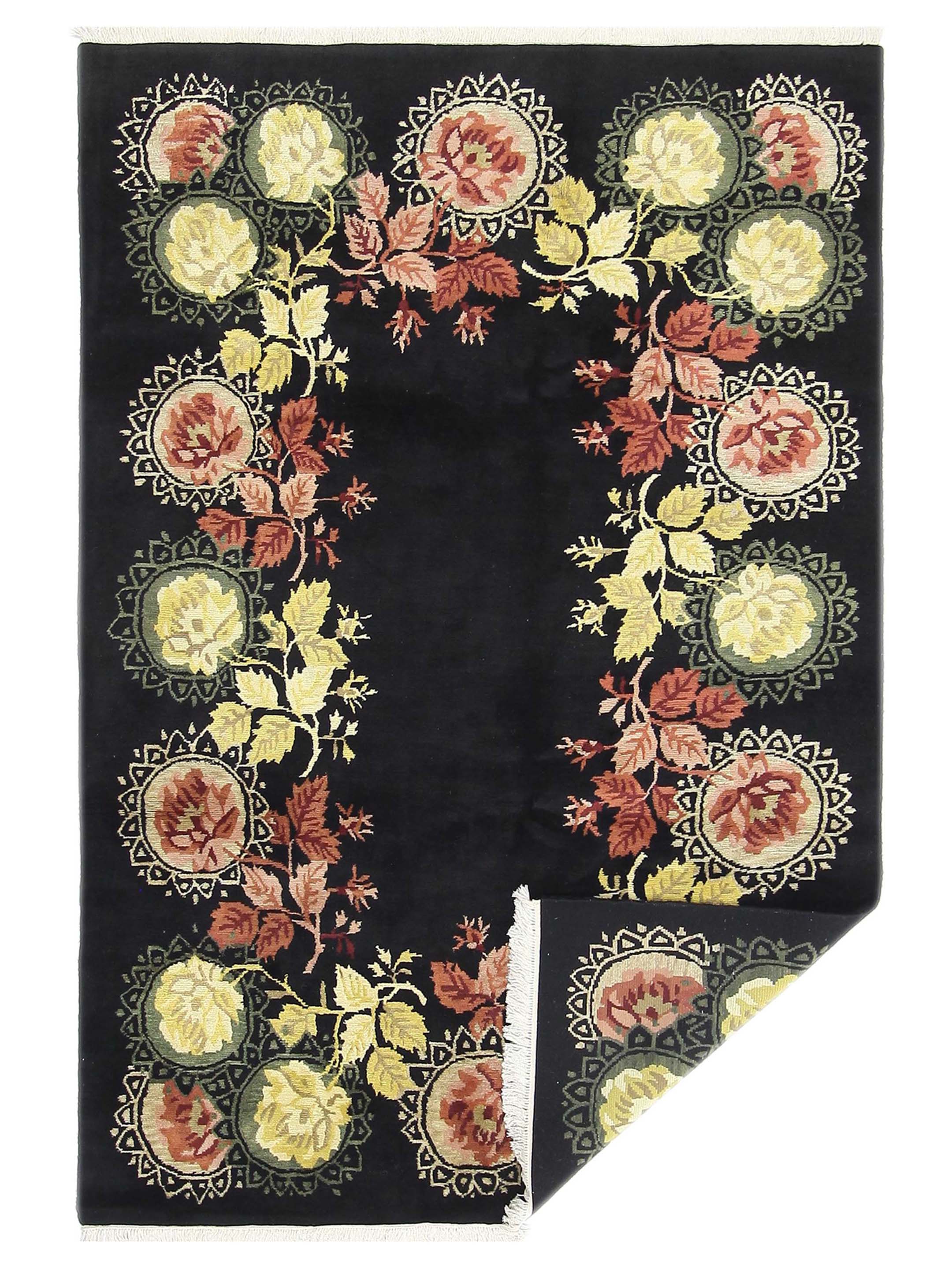 Gouri Ganga Hand Knotted Black 6x10 - Image 7 of 7