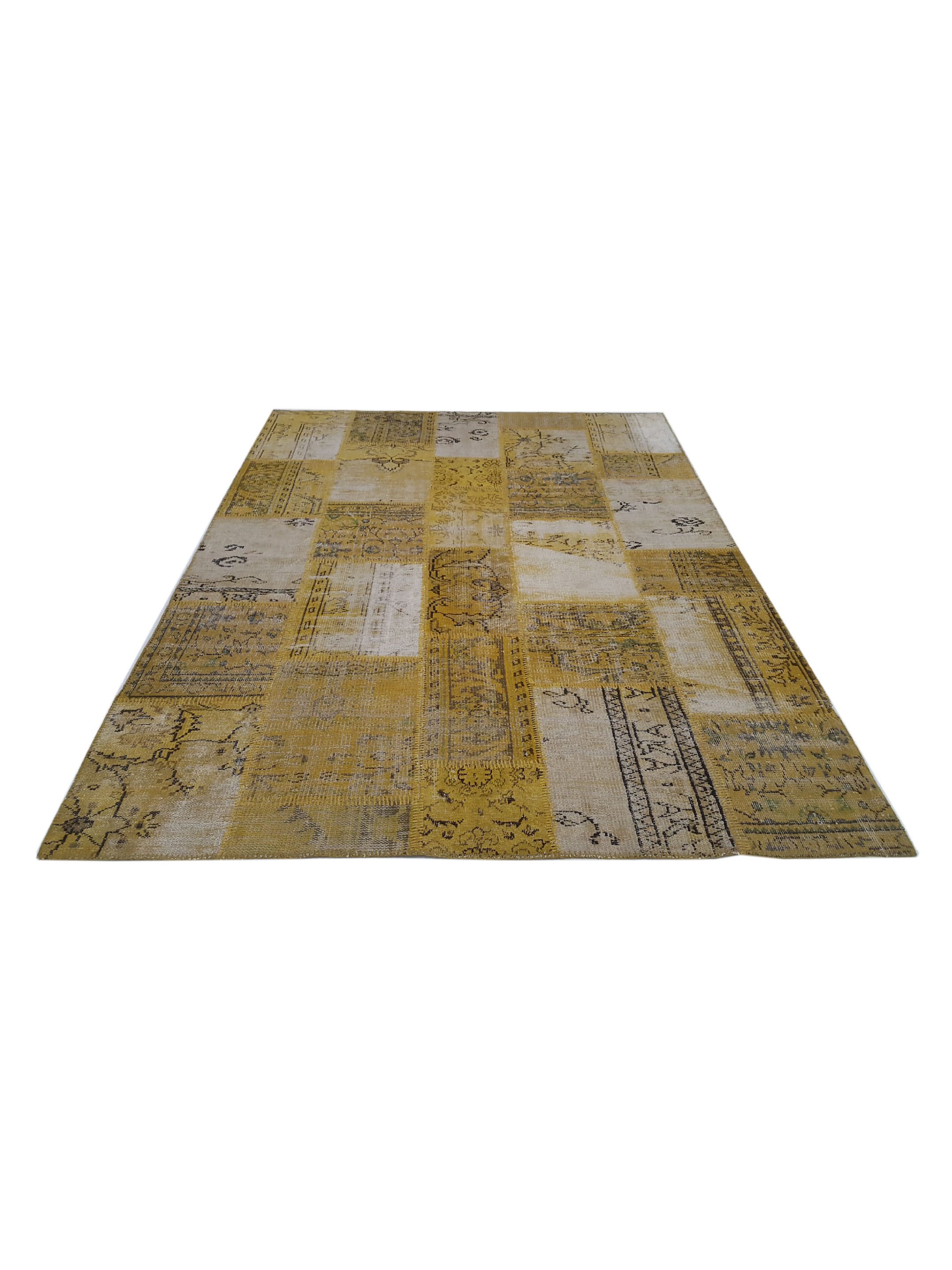 Patchwork Hand Knotted Gold 6x9 - Image 2 of 6