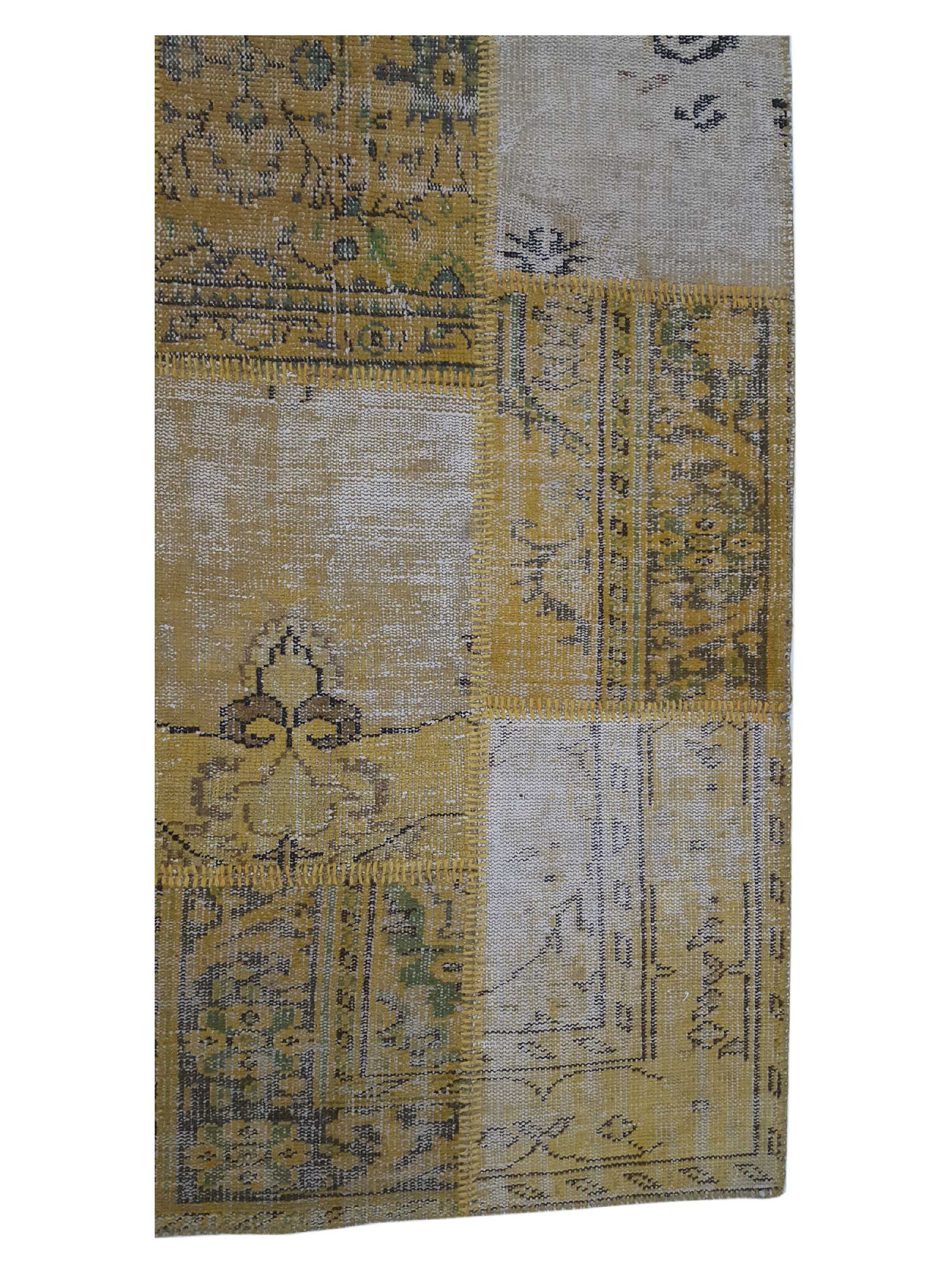 Patchwork Hand Knotted Gold 6x9 - Image 4 of 6