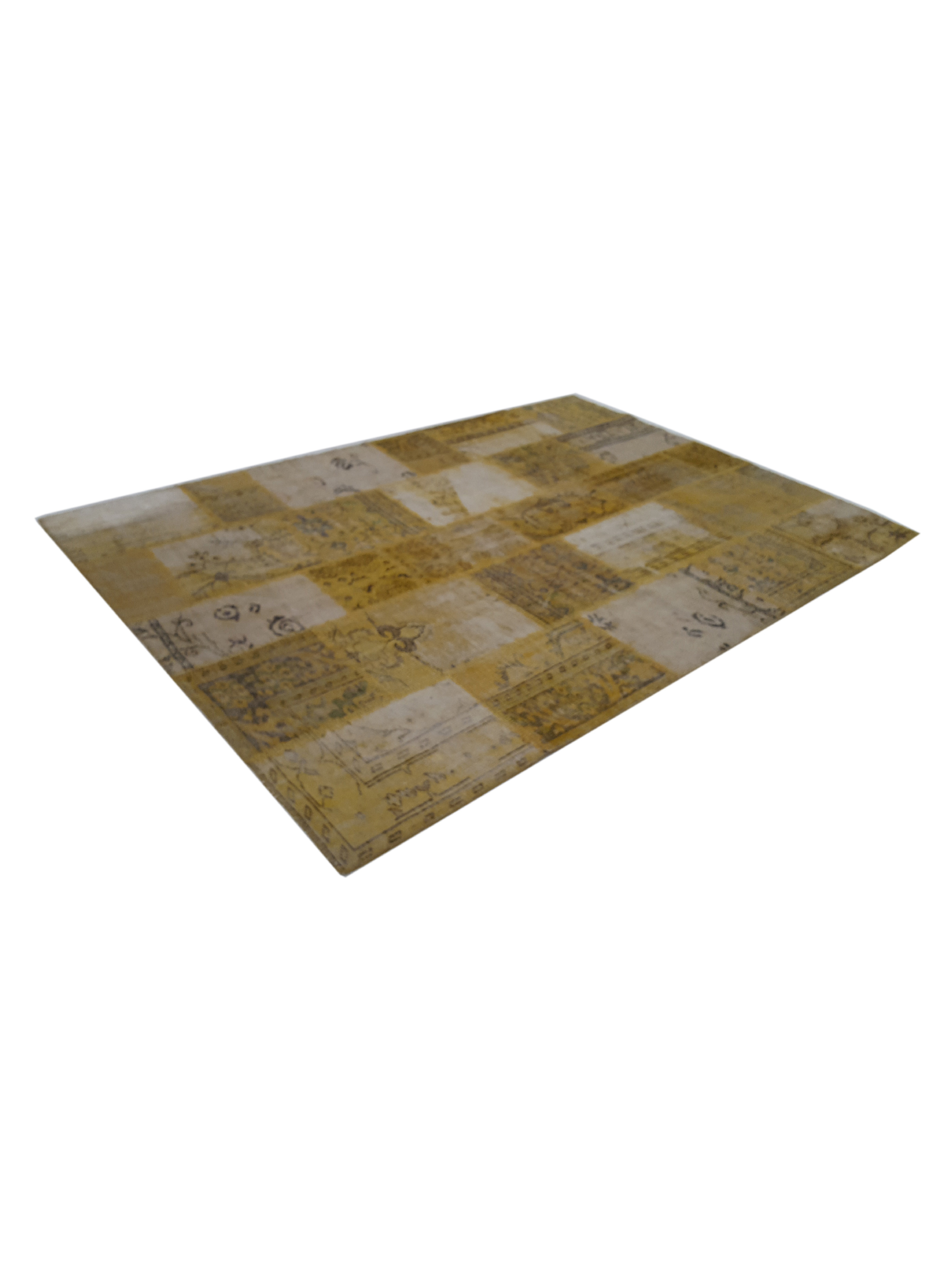 Patchwork Hand Knotted Gold 6x9 - Image 6 of 6