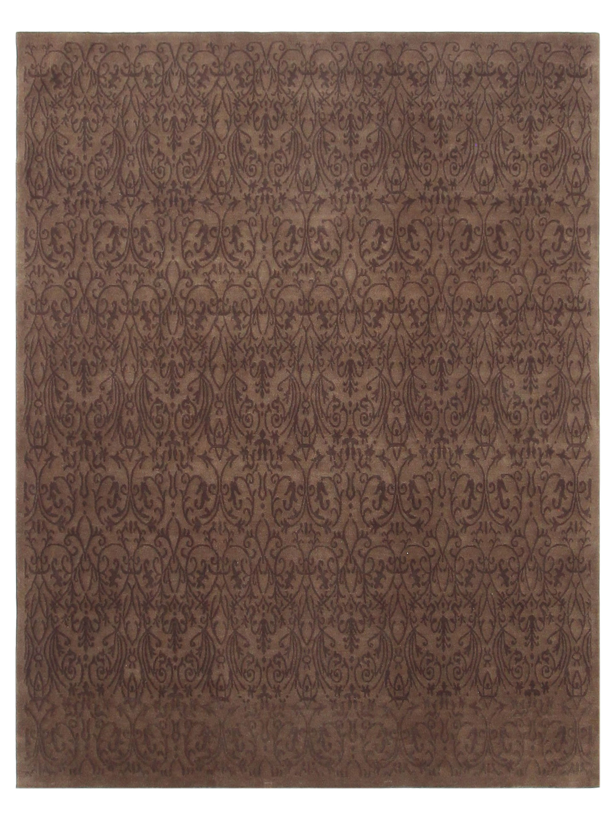 Tibet Hand Knotted Brown 8x10
