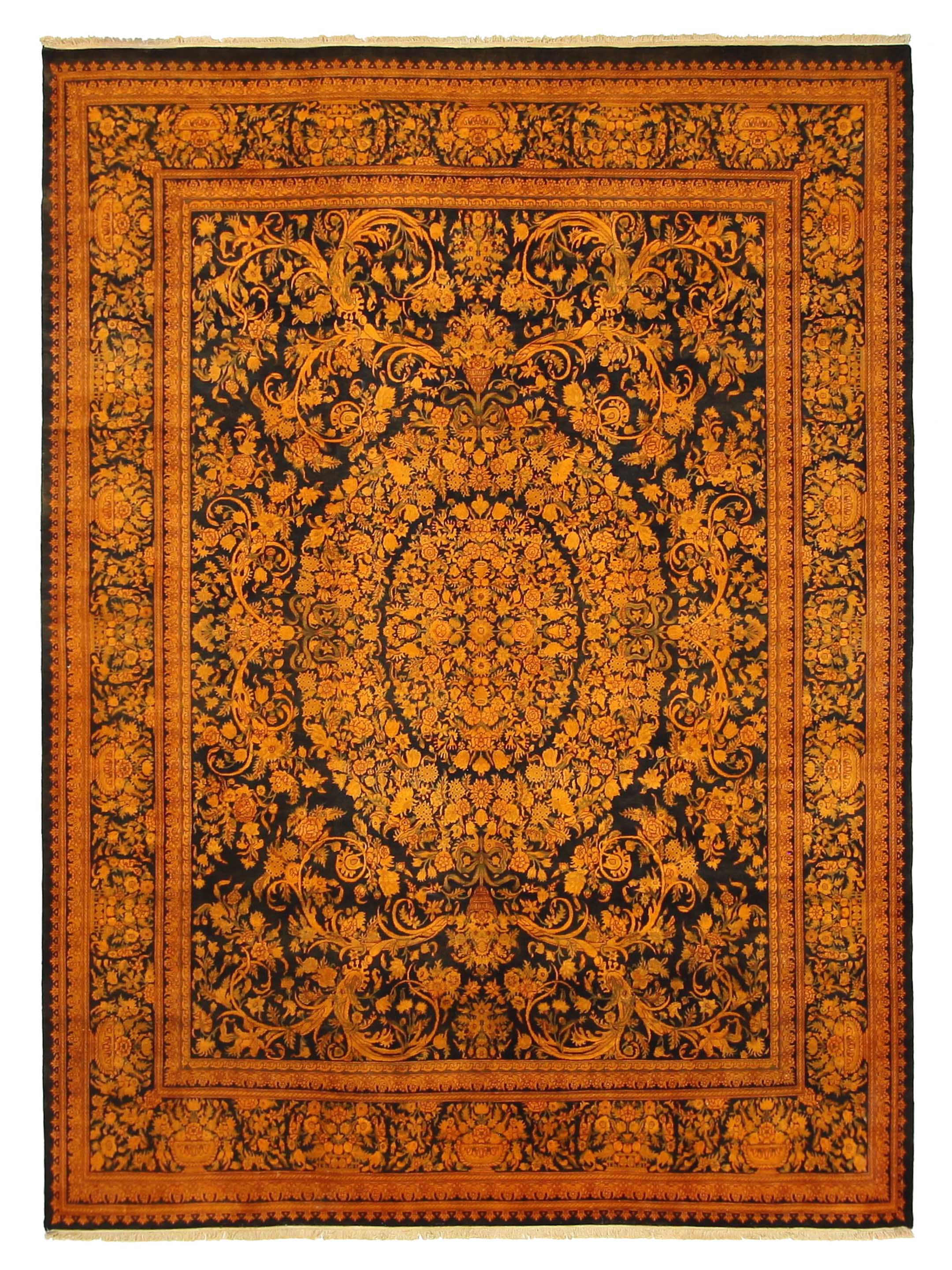 Classic Hand Knotted Black 9x12
